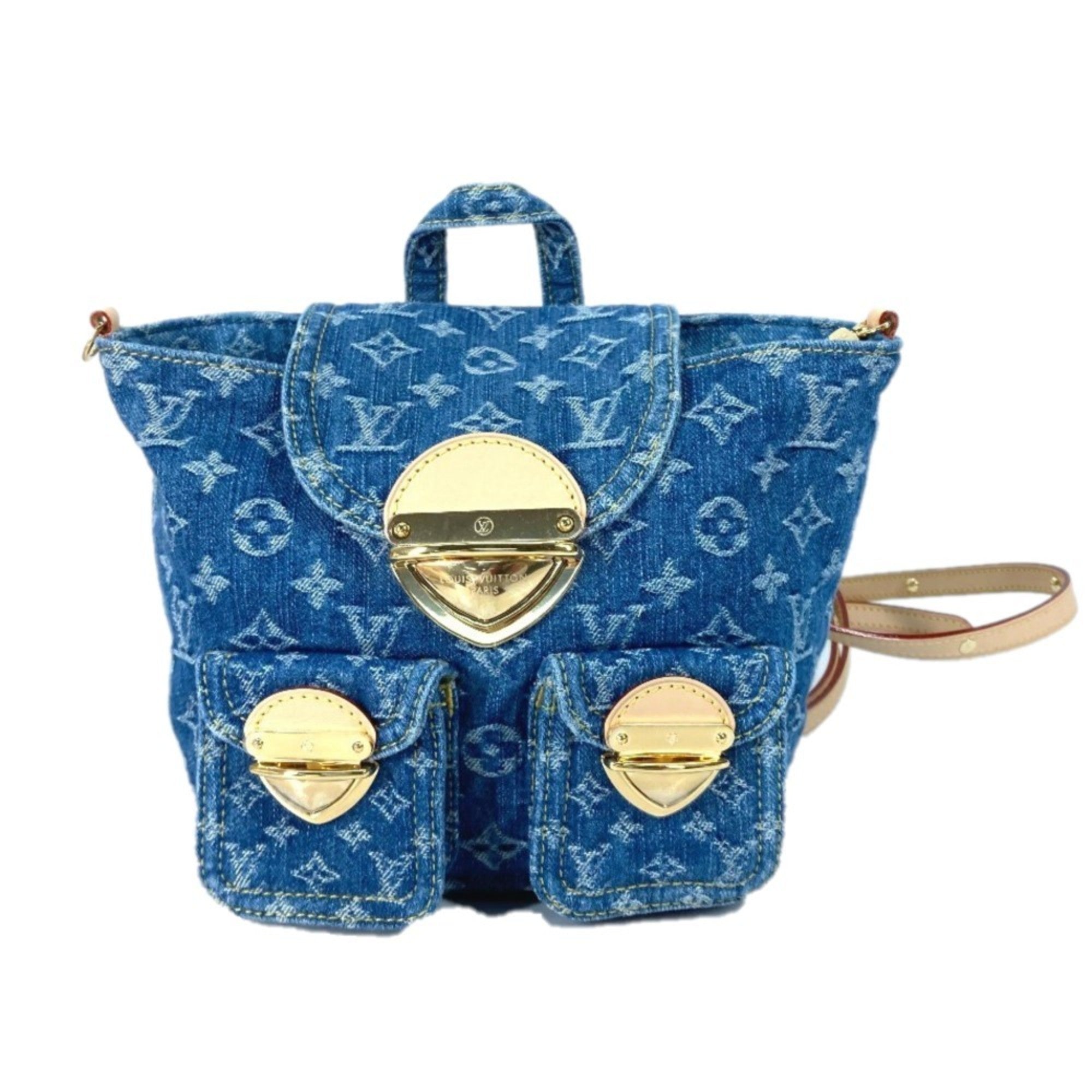 Louis Vuitton Blue Monogram Denim Backpack (Pre-Owned)