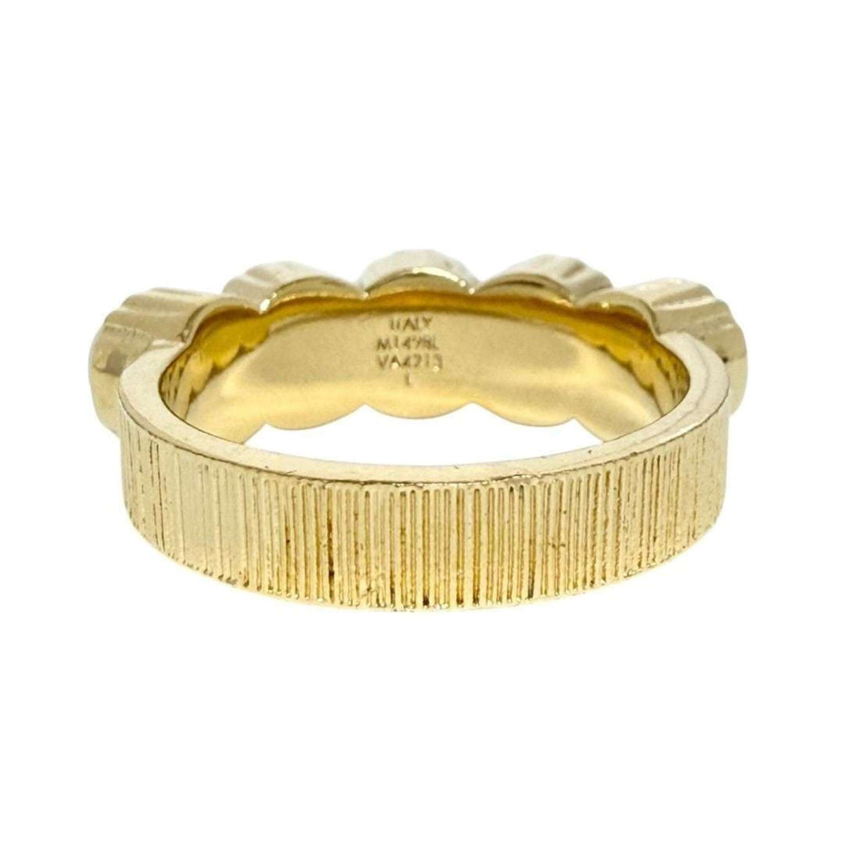 Louis Vuitton Artificial Pearl Metal Band Ring (Pre-Owned)