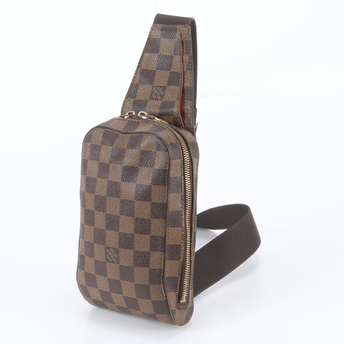 Louis Vuitton Ebene Leather Coated Canvas Shoulder Bag Sling Bag (Pre-Owned)