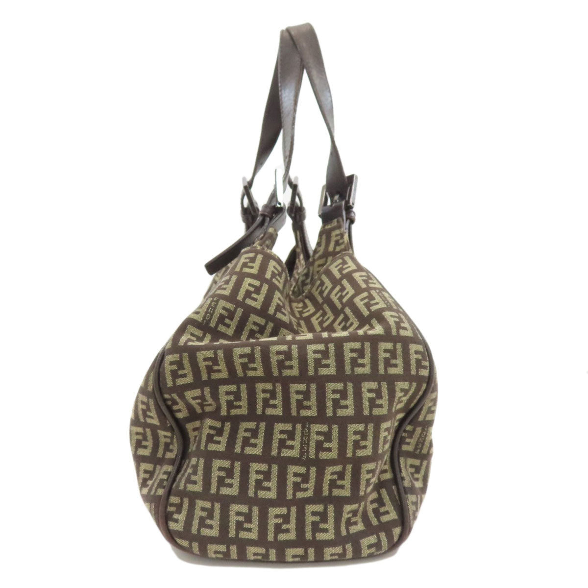 Fendi Dark Brown Canvas Tote Bag (Pre-Owned)