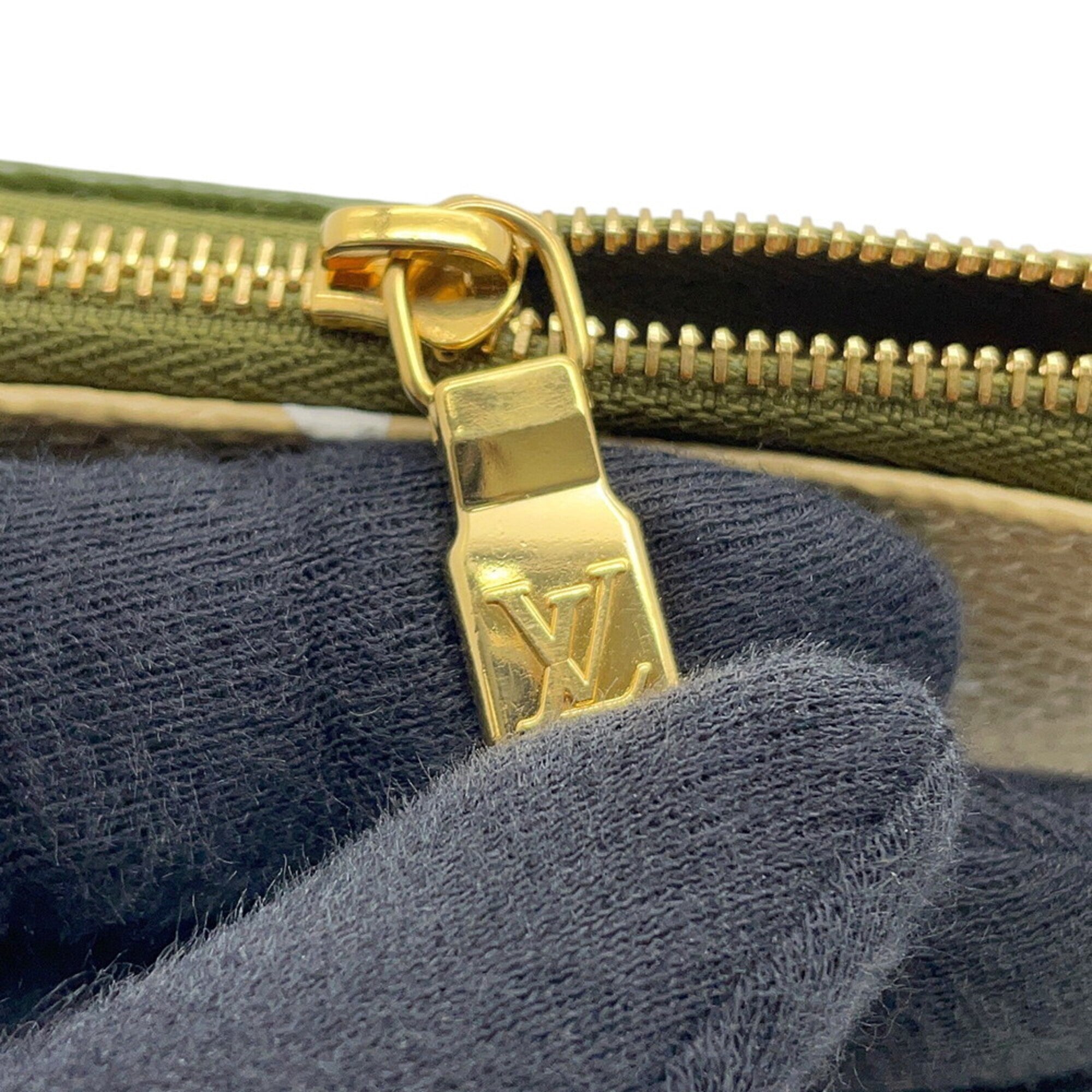 Louis Vuitton Monogram Beige Khaki Pouch (Pre-Owned)