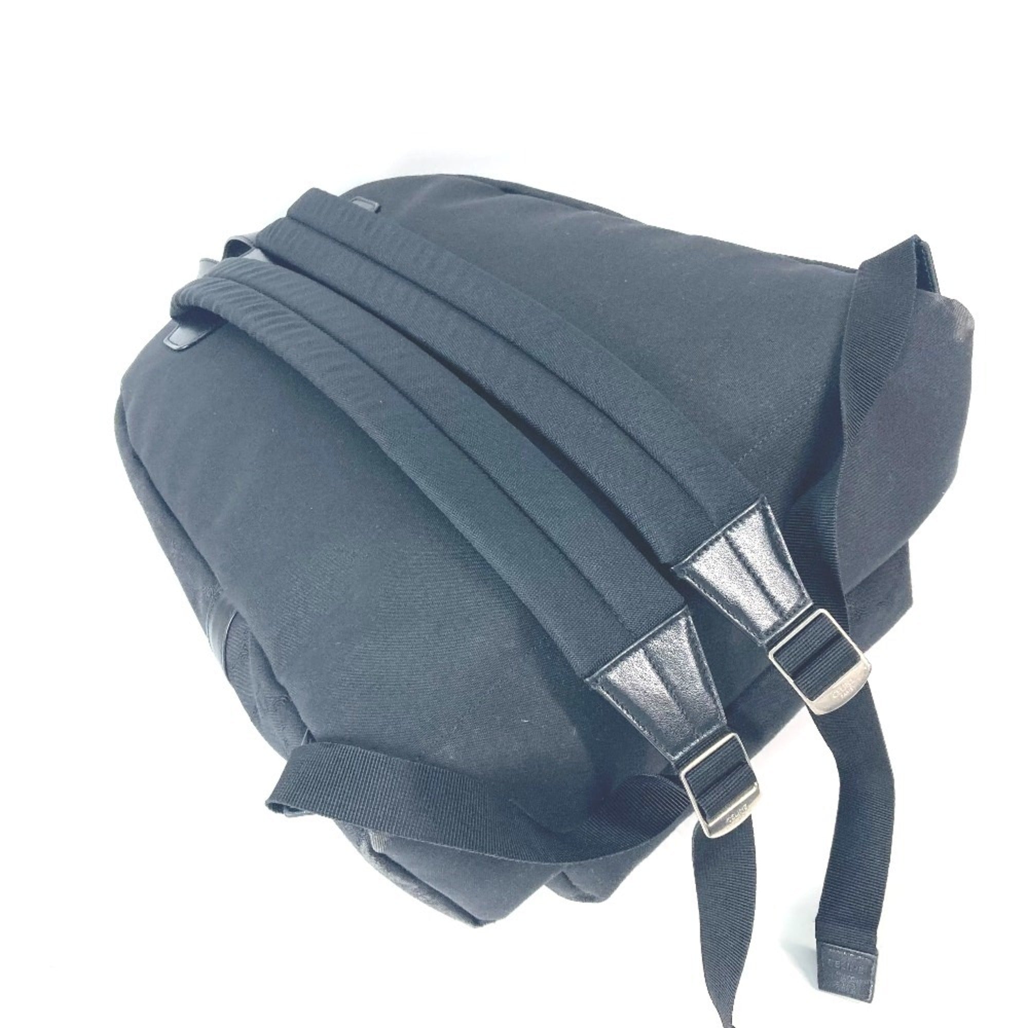 Celine Black Canvas Leather Backpack (Pre-Owned)