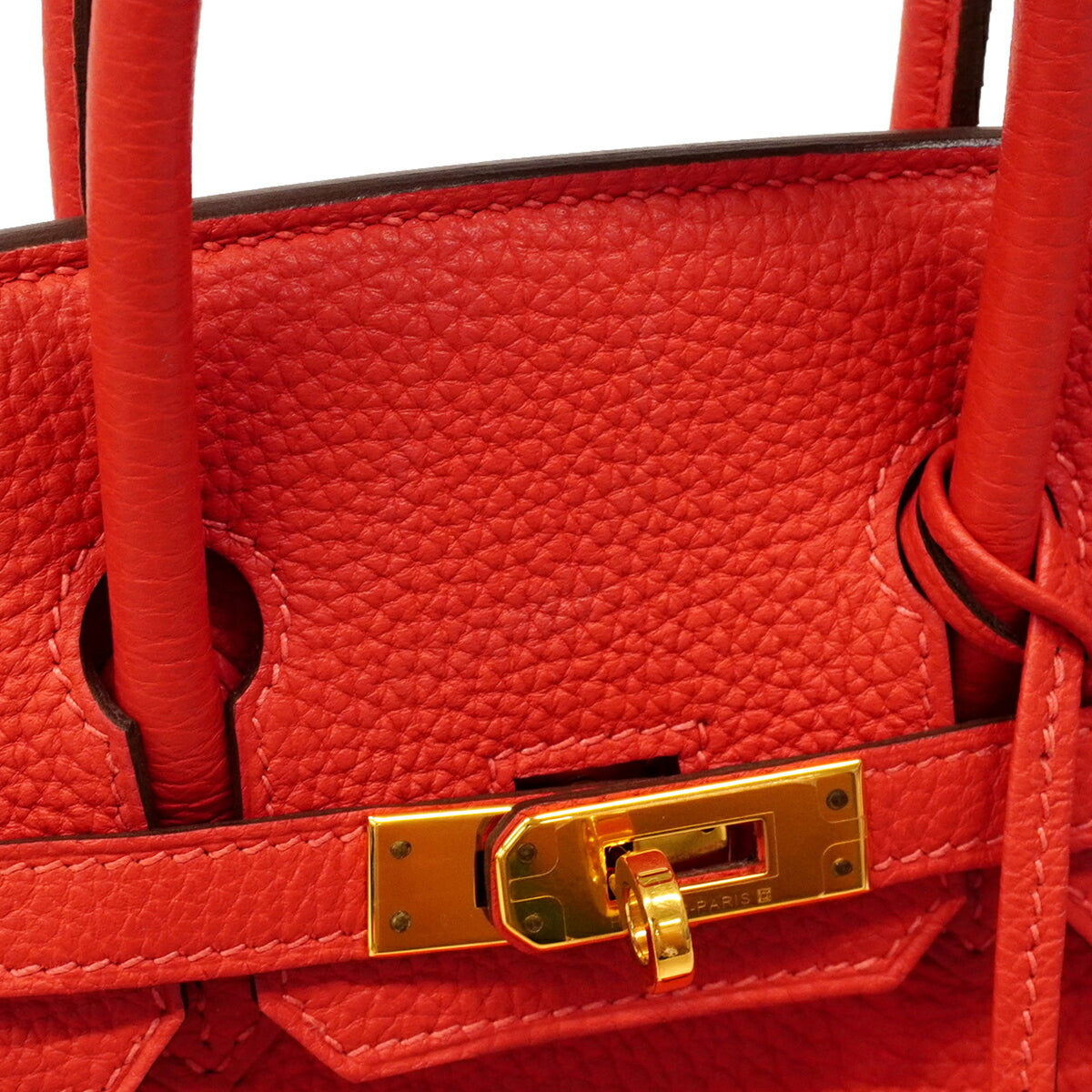 Hermes Red Color Togo Leather Handbag (Pre-Owned)