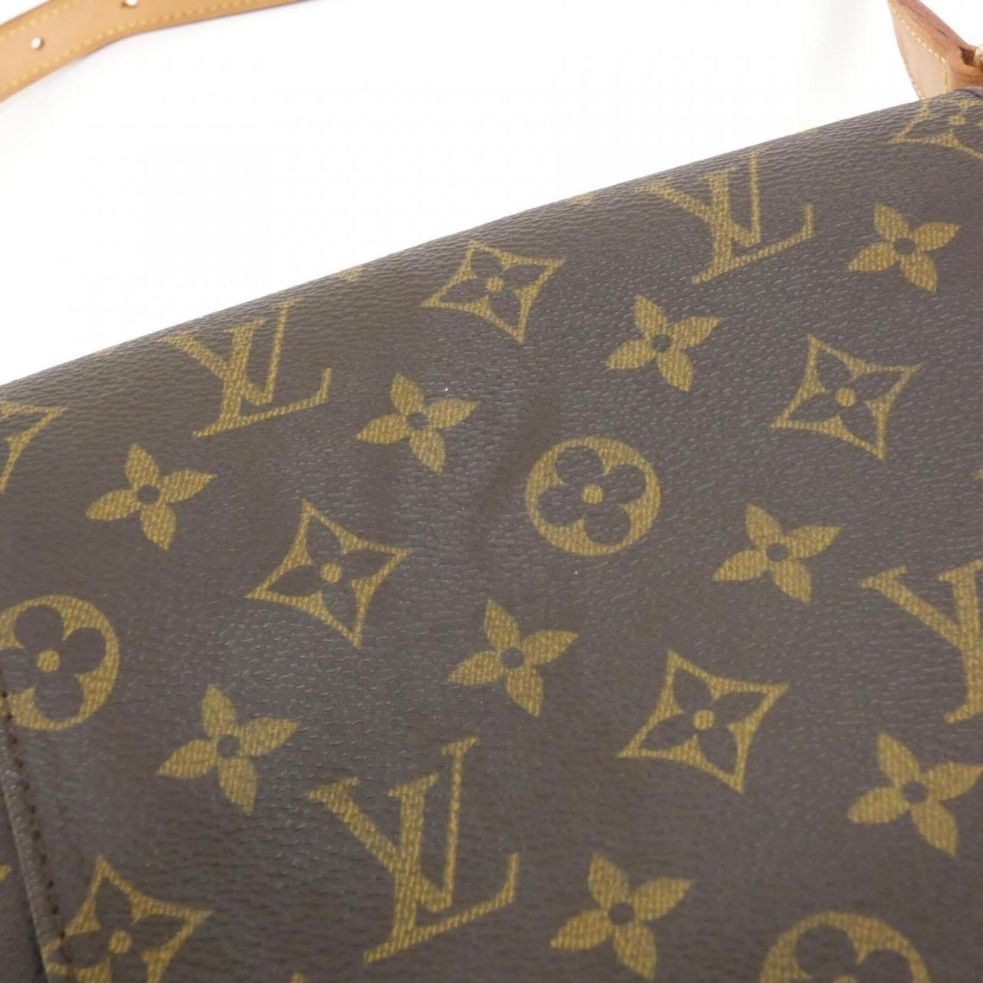 Louis Vuitton Marron Coated Canvas Shoulder Bag (Pre-Owned)