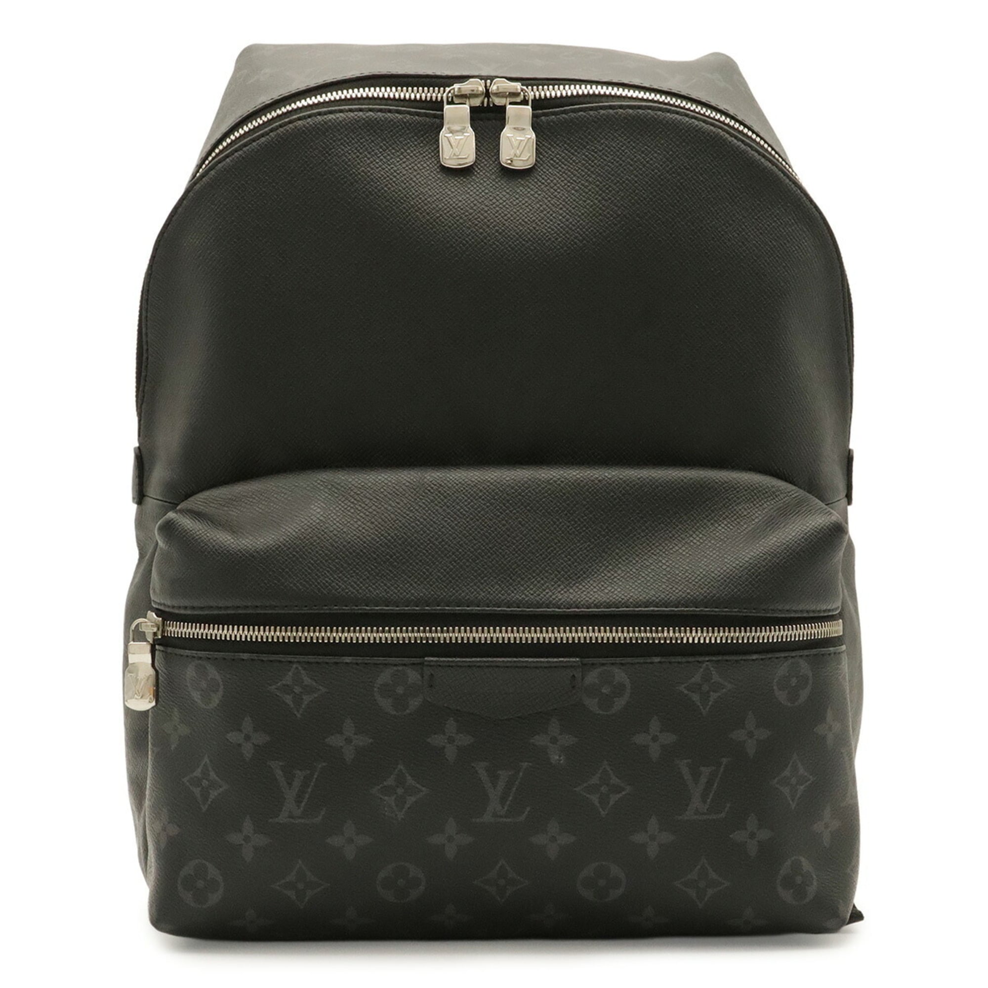 Louis Vuitton Black Gray Monogram Eclipse Canvas Taiga Leather Leather Backpack (Pre-Owned)