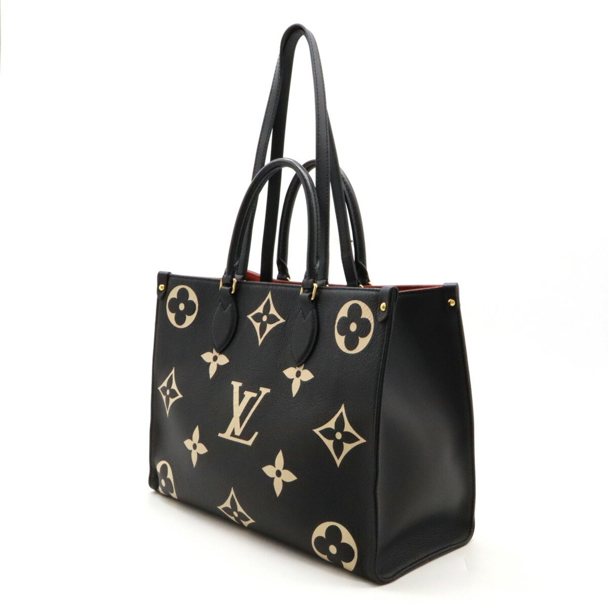Louis Vuitton Beige Black Monogram Empreinte Handbag Tote Bag (Pre-Owned)