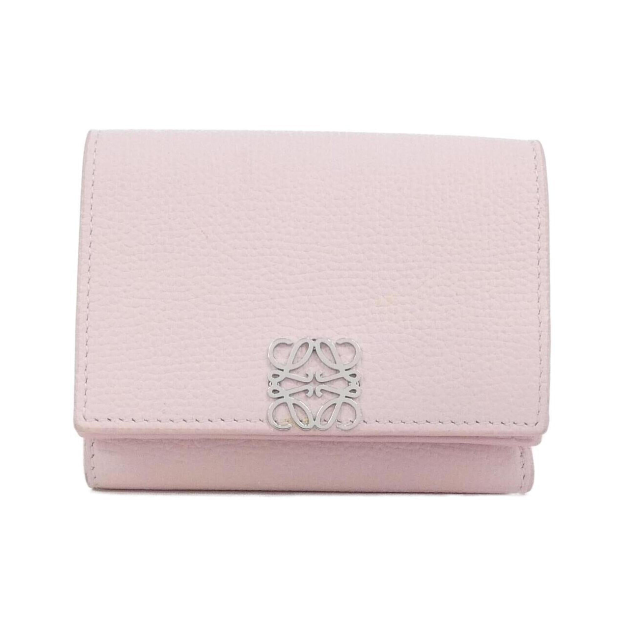 Loewe Pink Leather Wallet (Tri-Fold) (Pre-Owned)