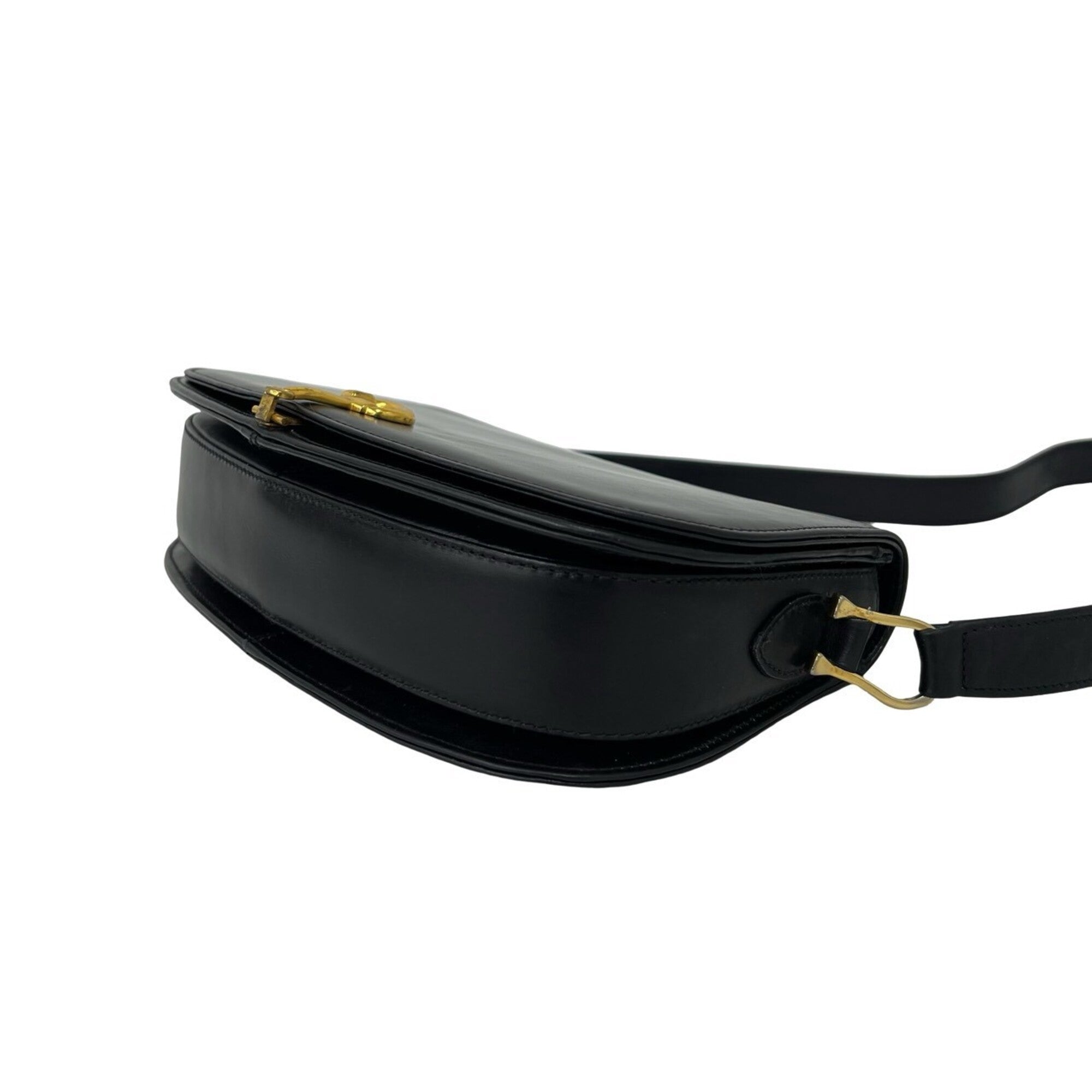 Gucci Black Leather Pochette Shoulder Bag (Pre-Owned)