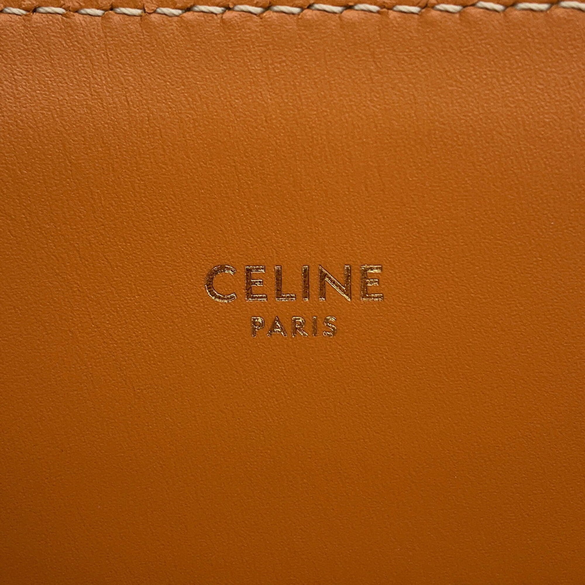 Celine Canvas Leather Handbag Shoulder Bag Tote Bag (Pre-Owned)