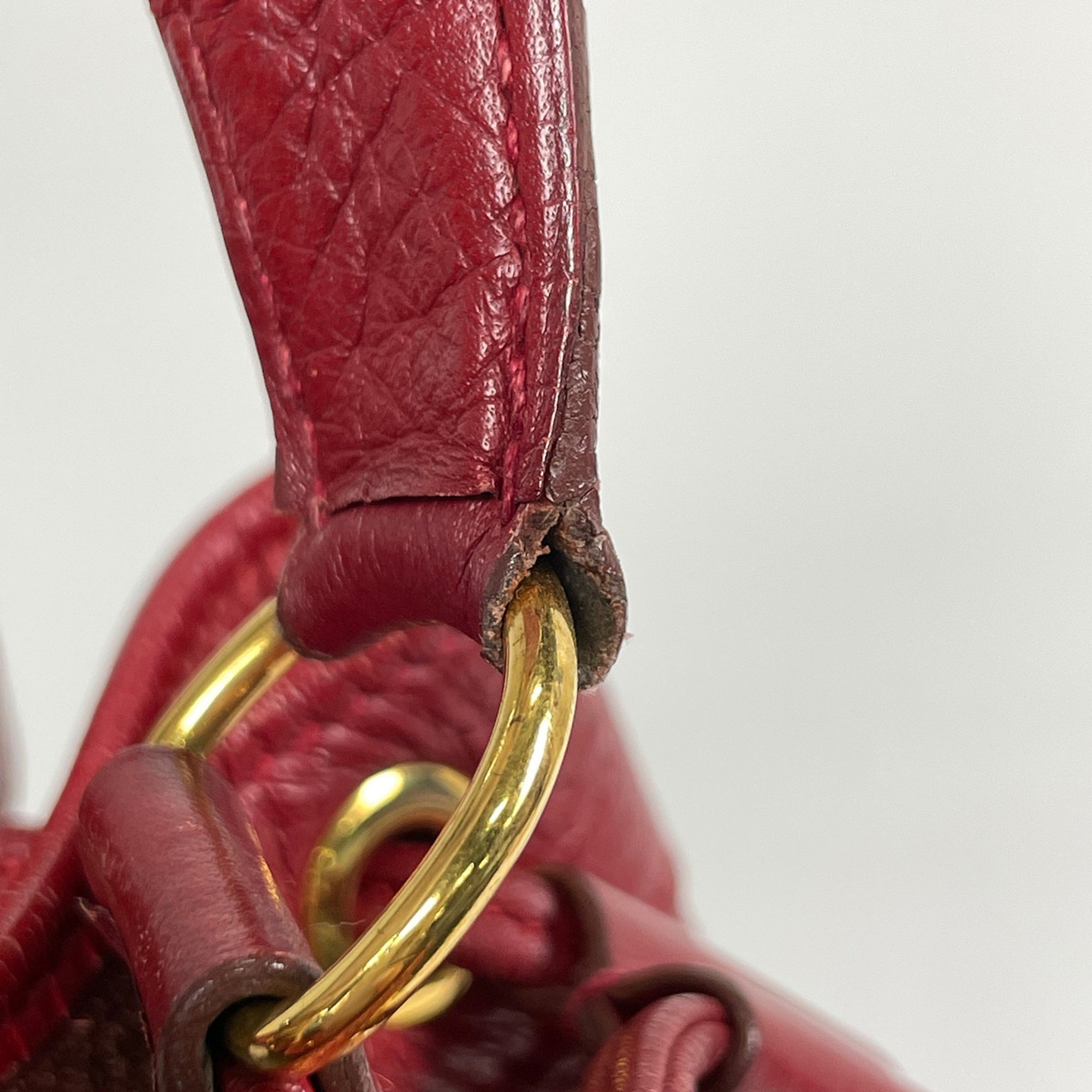 Hermes Rouge Vif Taurillon Clemence Leather Shoulder Bag (Pre-Owned)