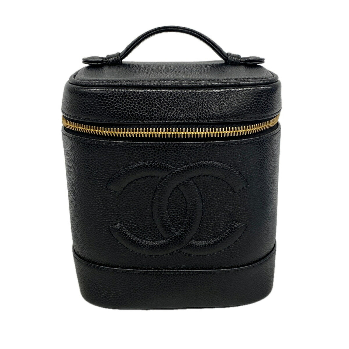 Chanel Black Grained Calfskin Vanity Bag (Pre-Owned)