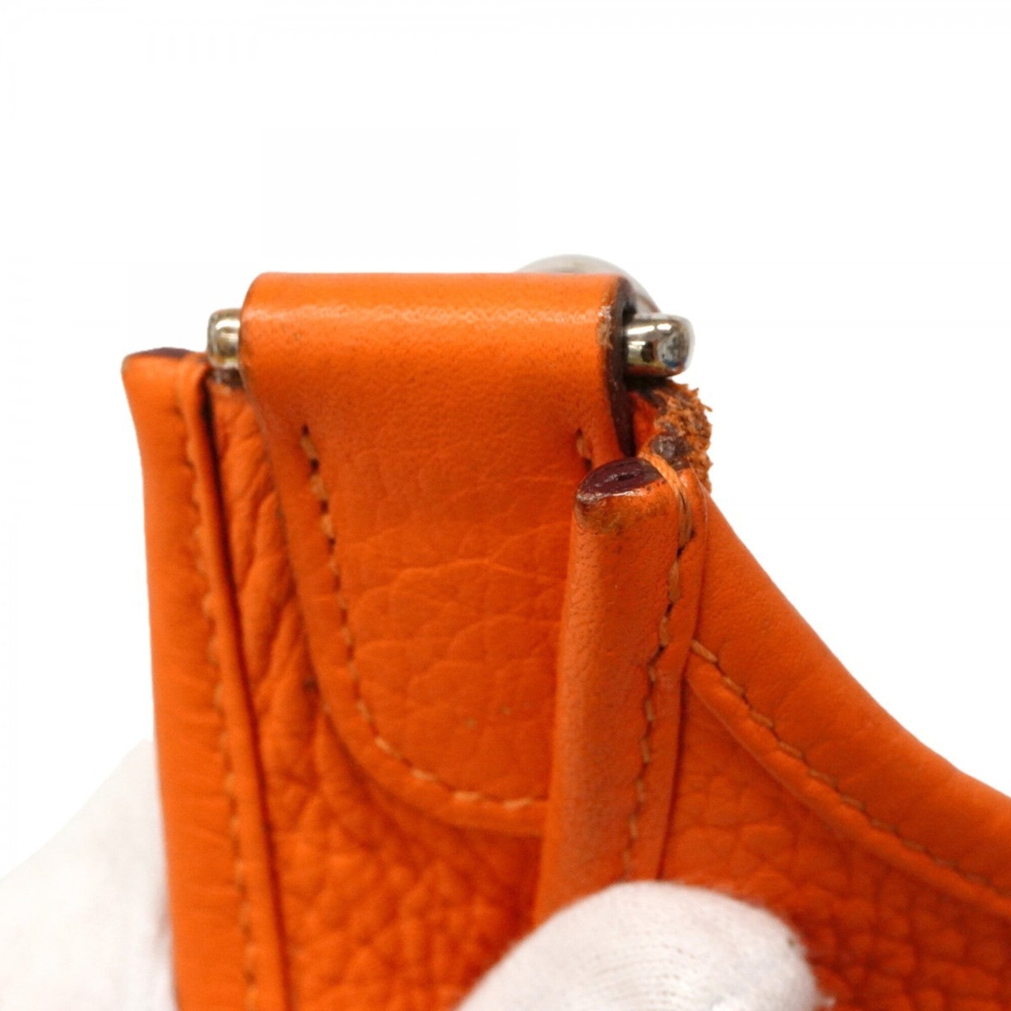Hermes Orange Taurillon Clemence Leather Shoulder Bag (Pre-Owned)