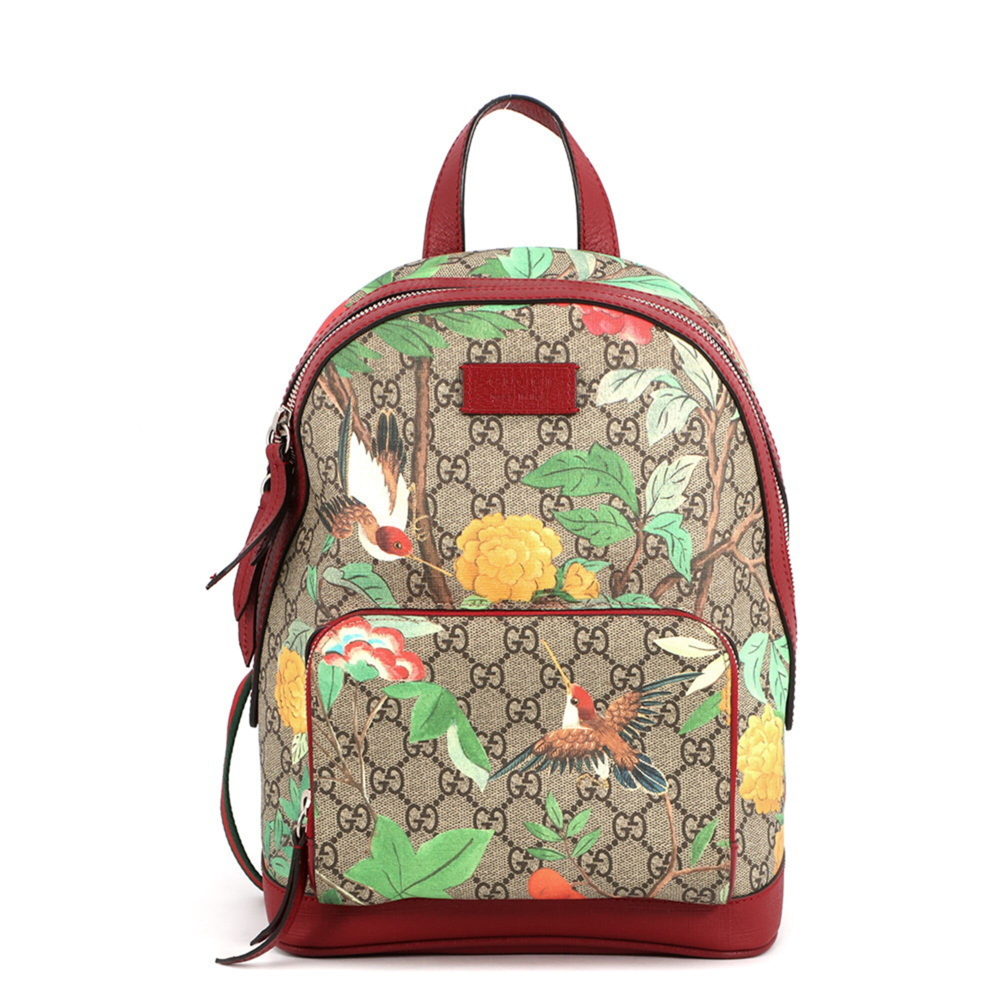Gucci Multi-Color Red Color Gg Supreme Backpack (Pre-Owned)