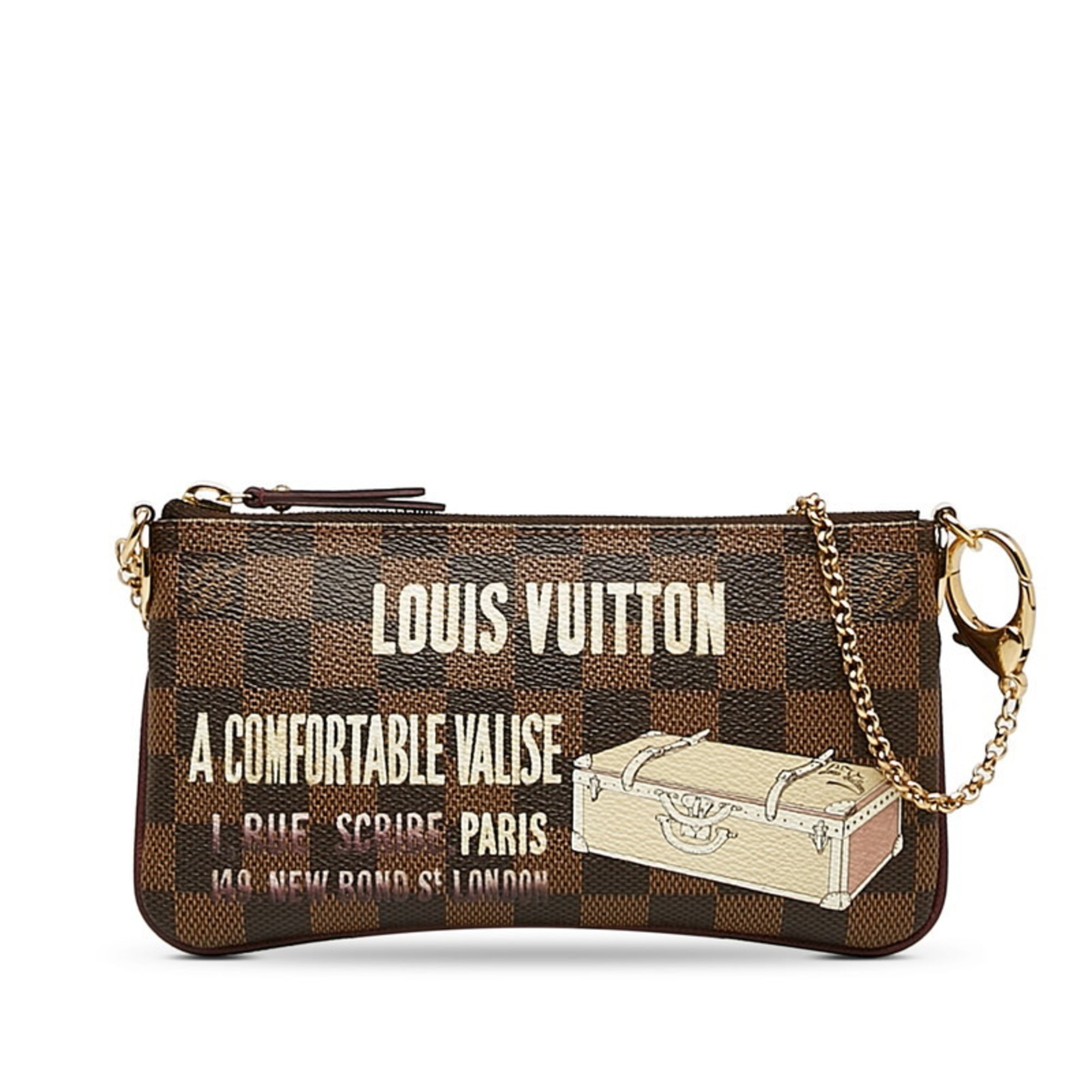 Louis Vuitton Brown Pvc Leather Pochette Pouch (Pre-Owned)