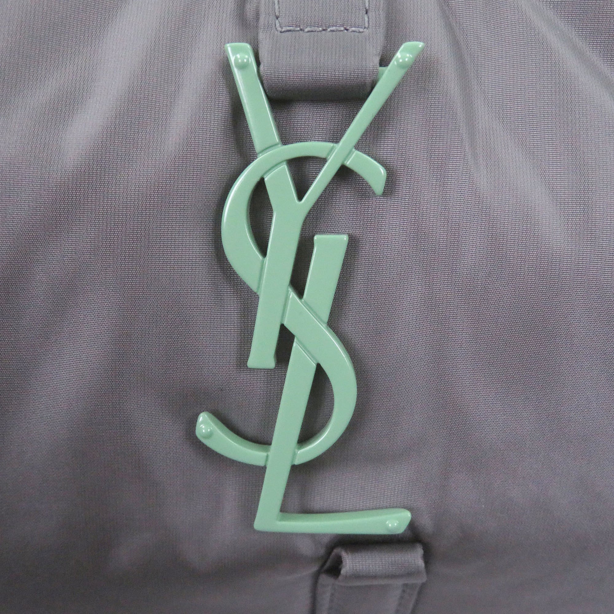 Yves Saint Laurent Gray Nylon Shoulder Bag (Pre-Owned)