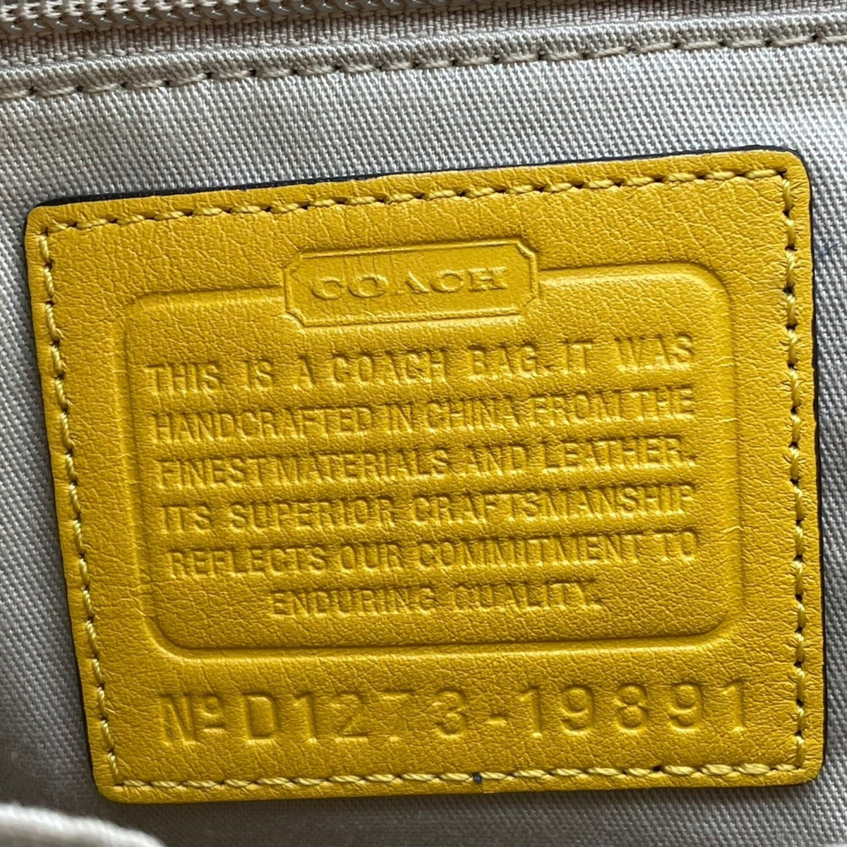 Coach Yellow Leather Handbag (Pre-Owned)