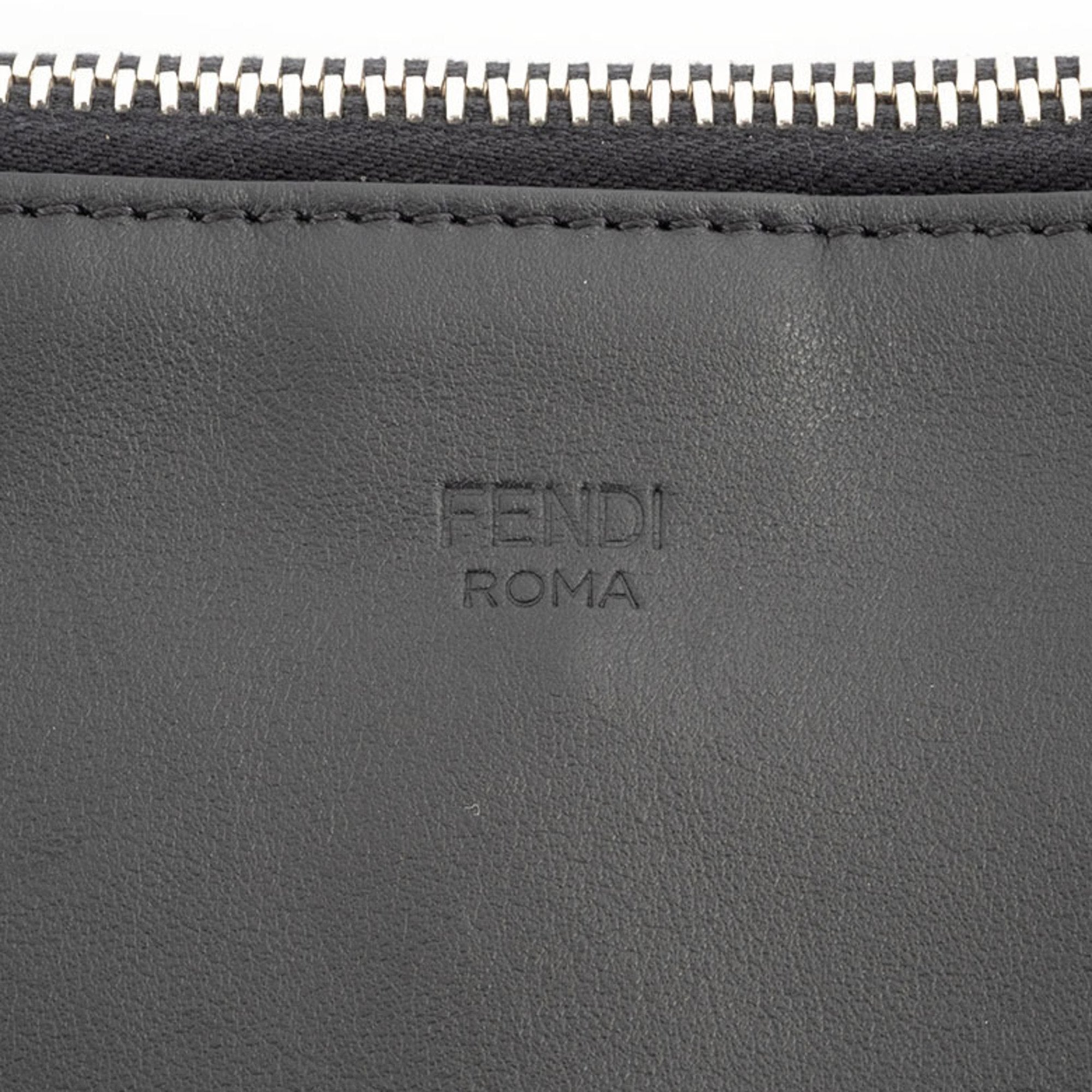 Fendi Black Leather Clutch Bag (Pre-Owned)