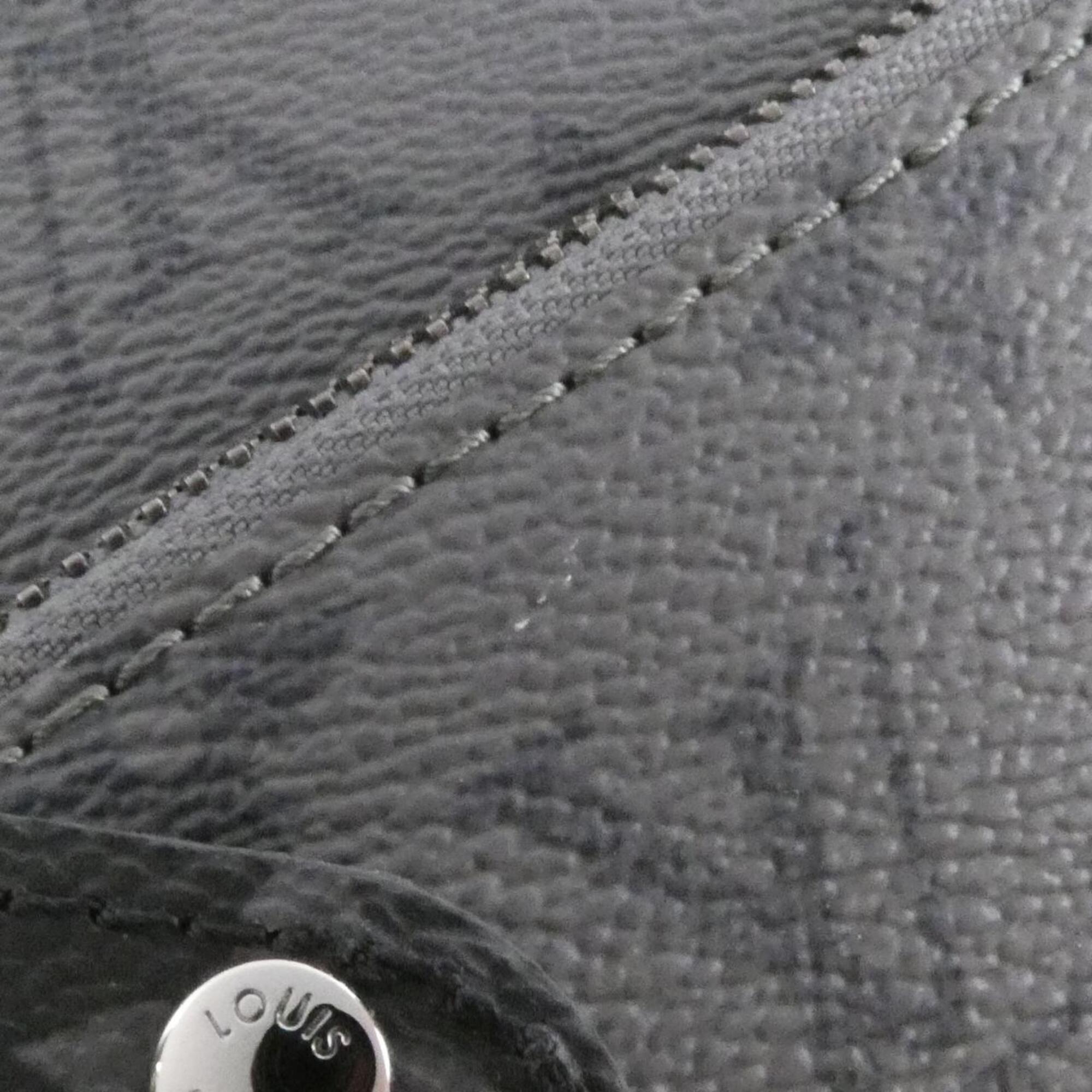 Louis Vuitton Black Gris Coated Canvas Pouch Shoulder Bag (Pre-Owned)