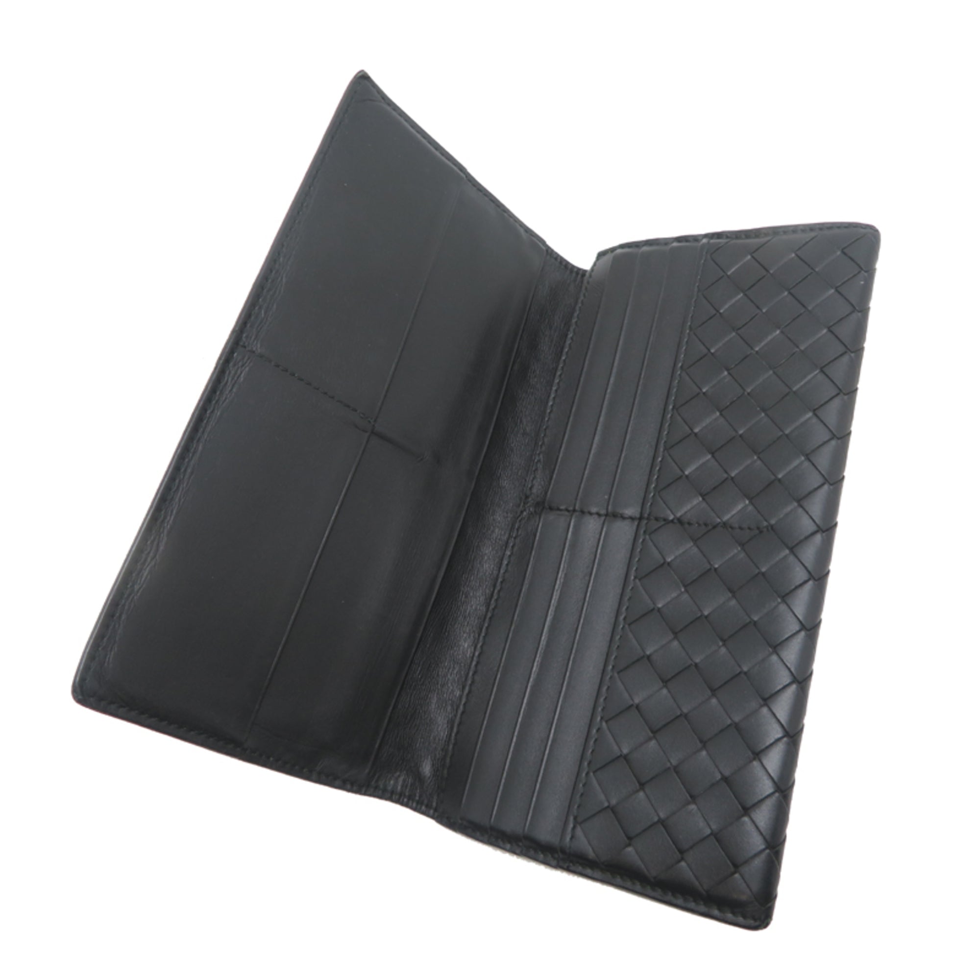 Bottega Veneta Black Leather Wallet (Bi-Fold) (Pre-Owned)