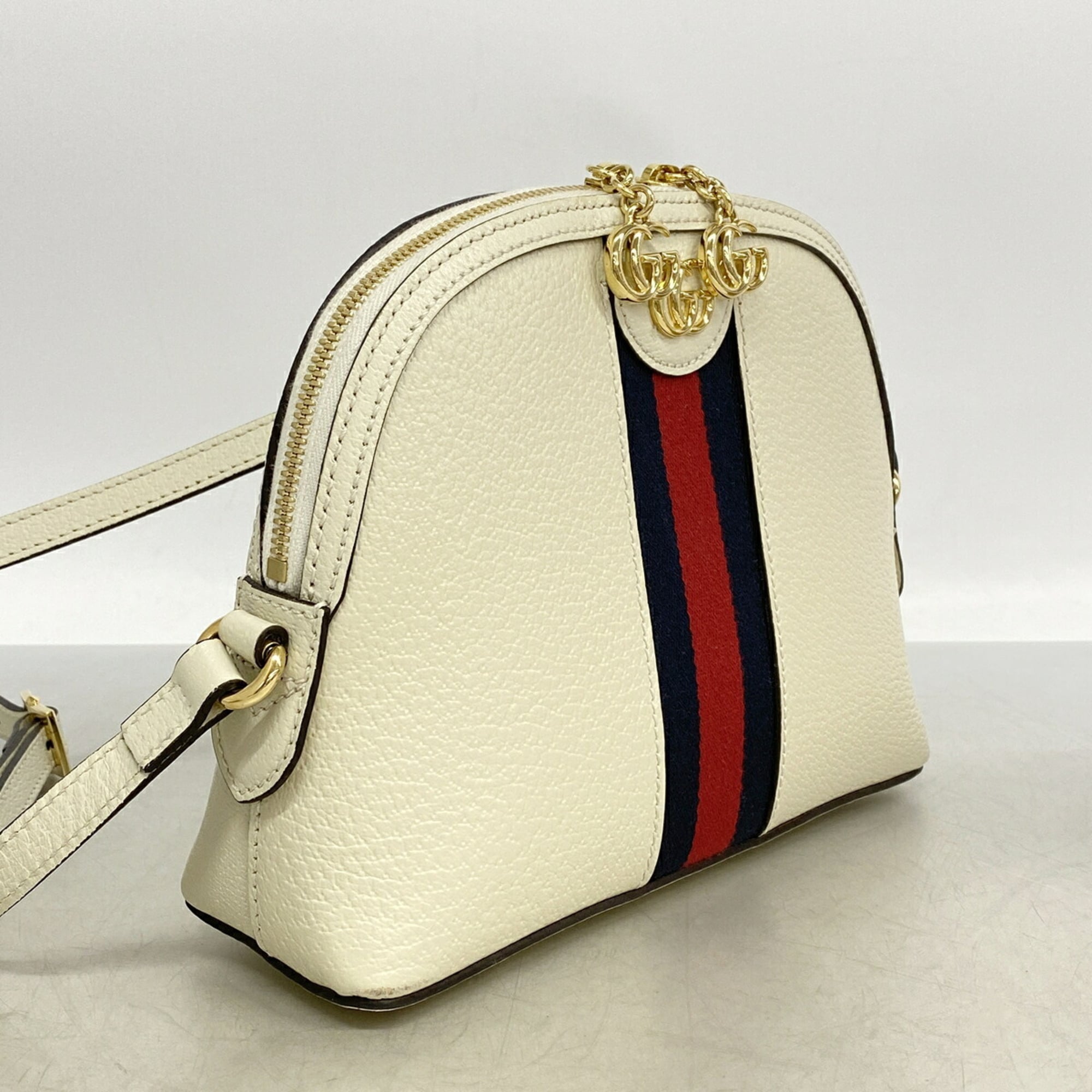 Gucci Ivory Leather Shoulder Bag (Pre-Owned)