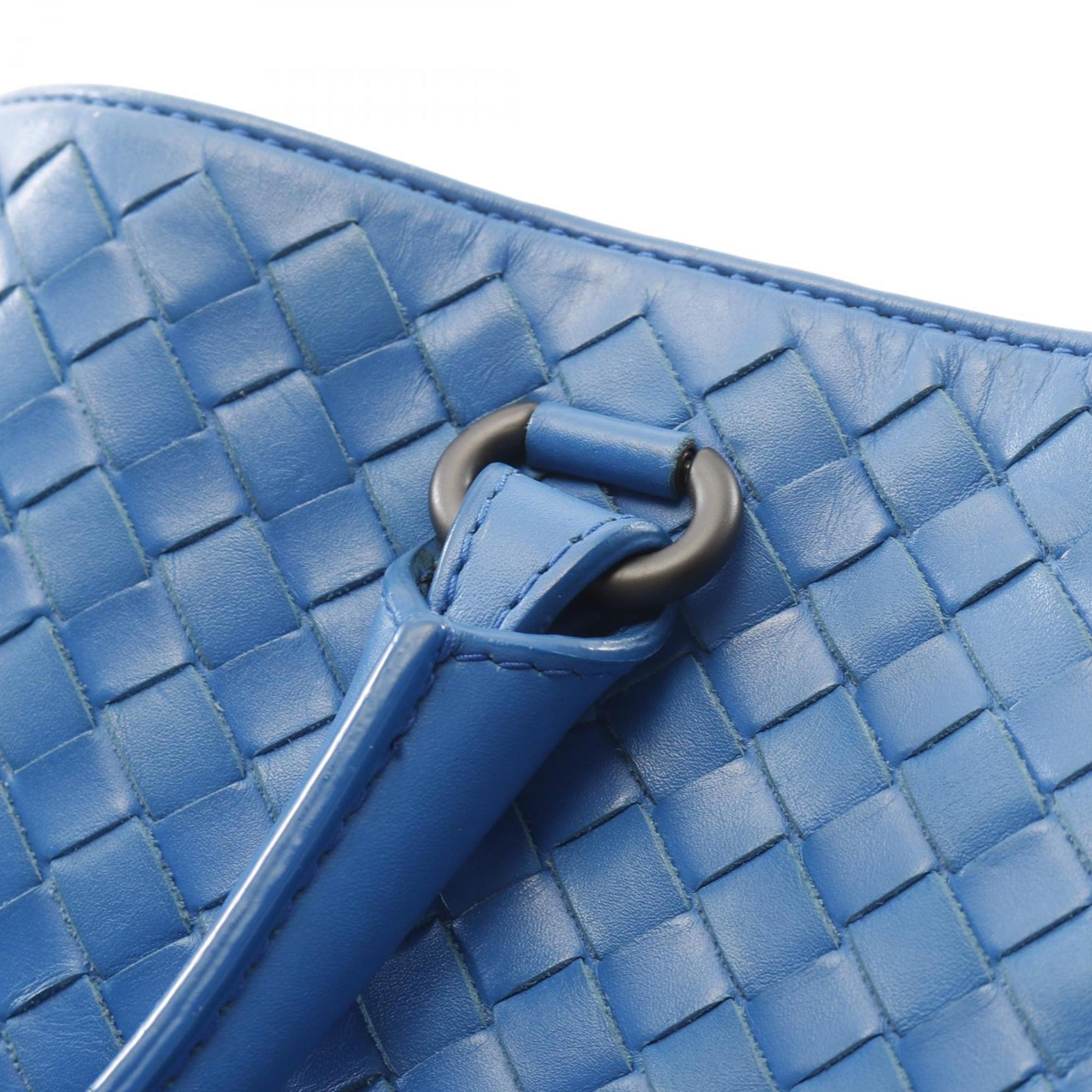 Bottega Veneta Intrecciato Blue Intrecciato Briefcase (Pre-Owned)