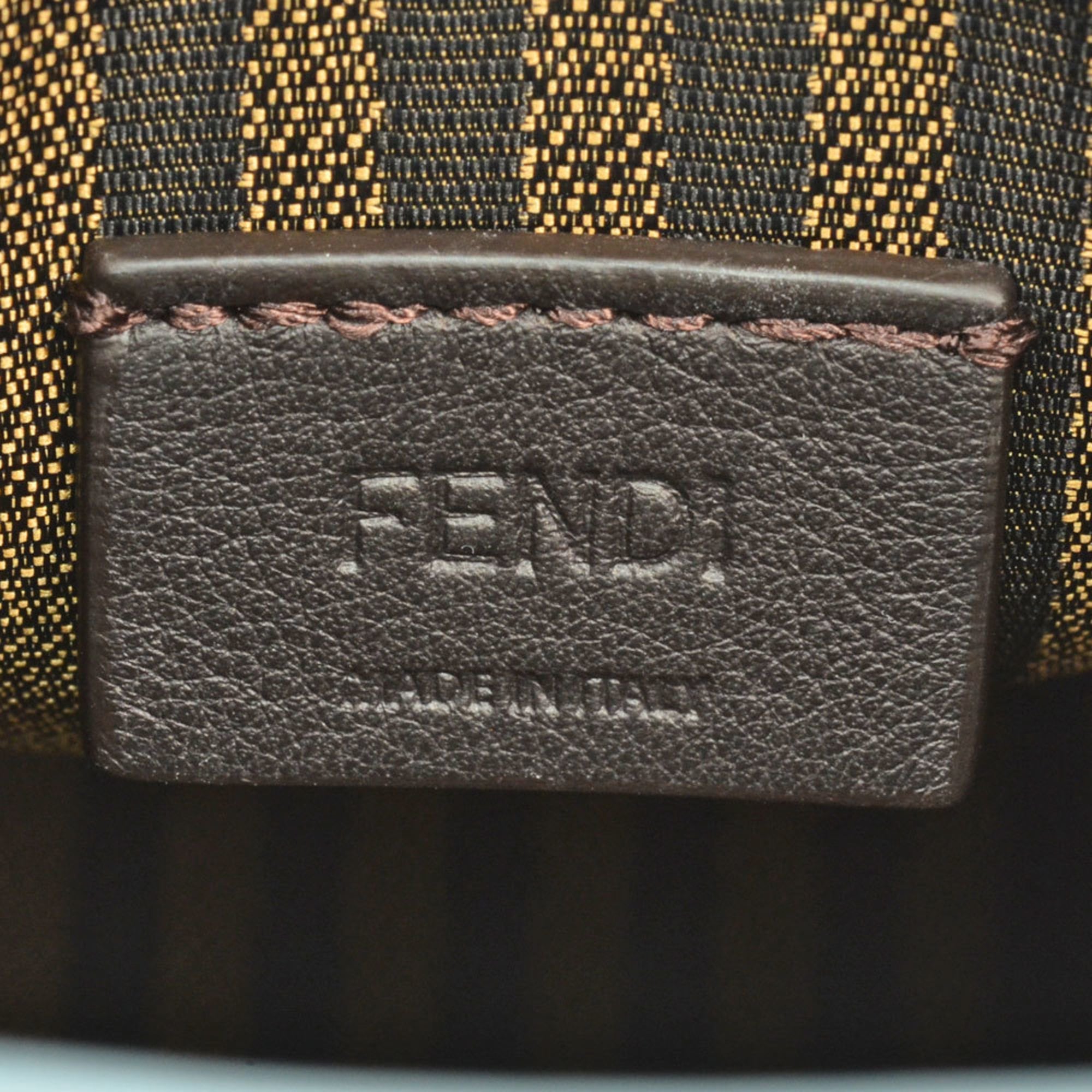 Fendi Blue Leather Handbag Shoulder Bag (Pre-Owned)
