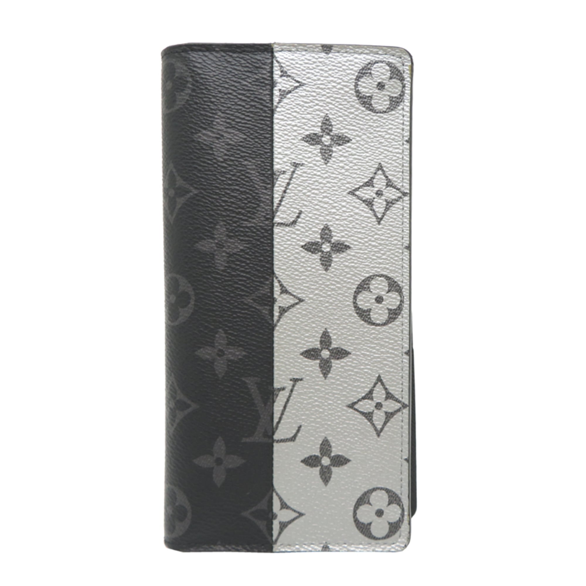 Louis Vuitton Black Gray Long Wallet (Bi-Fold) (Pre-Owned)
