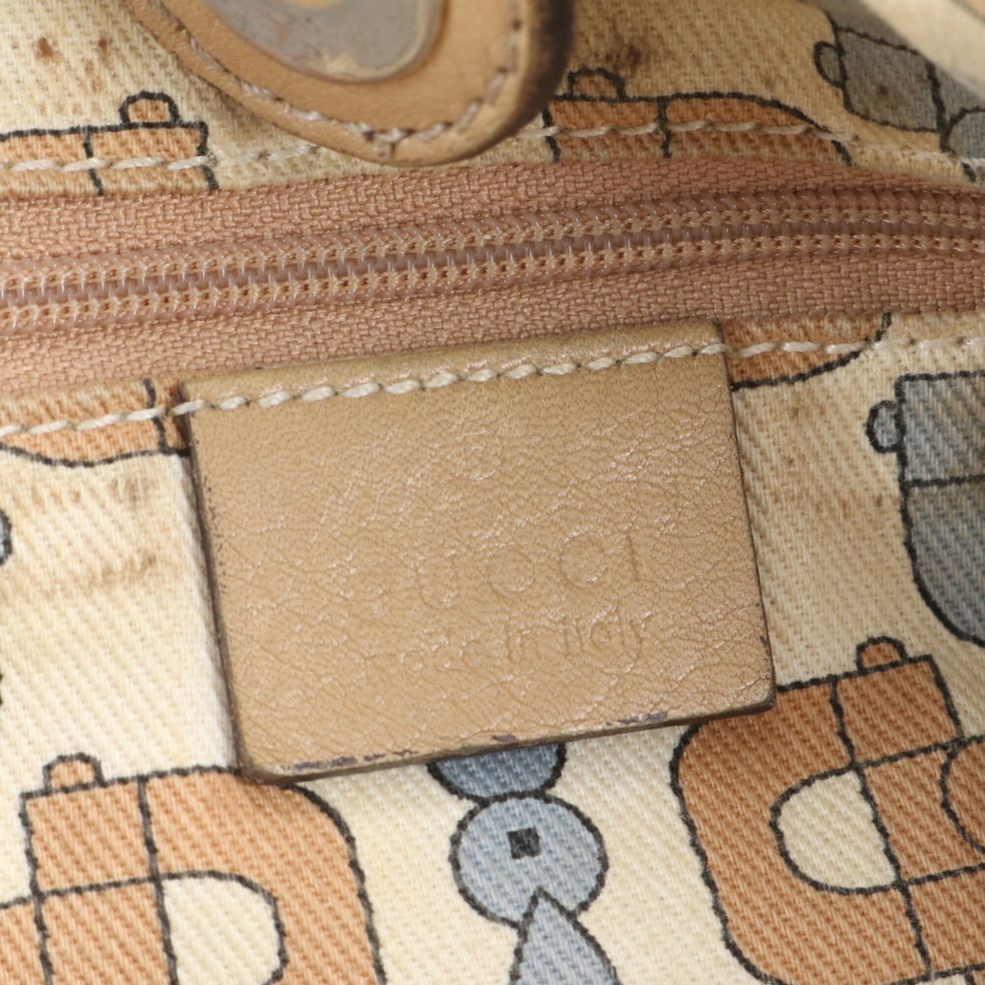 Gucci Sukey Beige Leather Handbag Tote Bag (Pre-Owned)