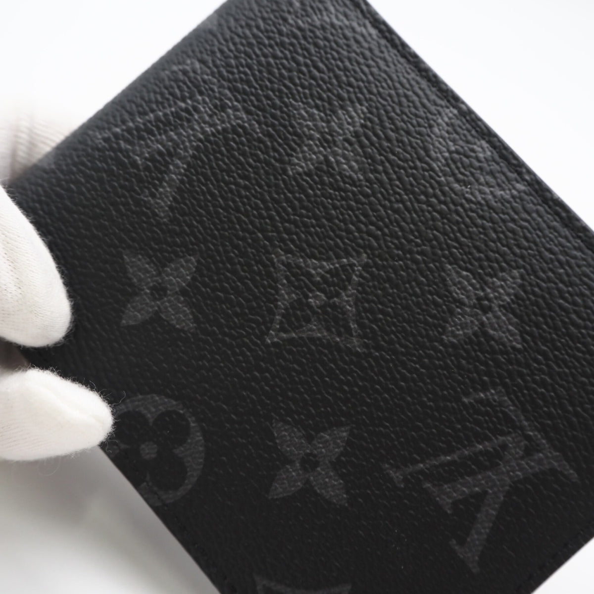 Louis Vuitton Black Gray Coated Canvas Leather Wallet (Bi-Fold) (Pre-Owned)