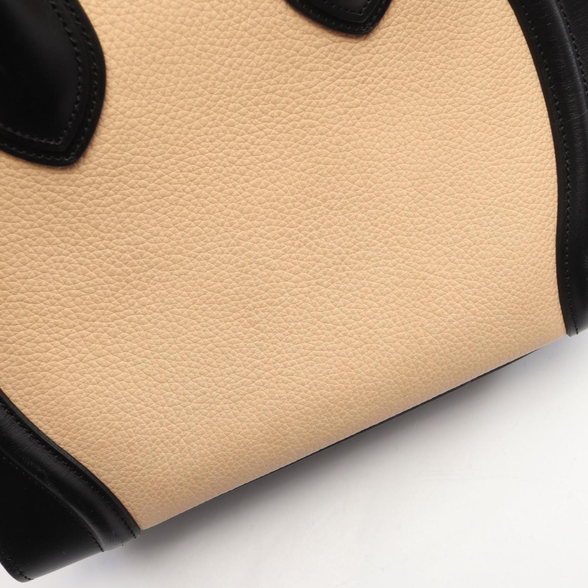 Celine Black Ivory Red Color Leather Handbag Tote Bag (Pre-Owned)