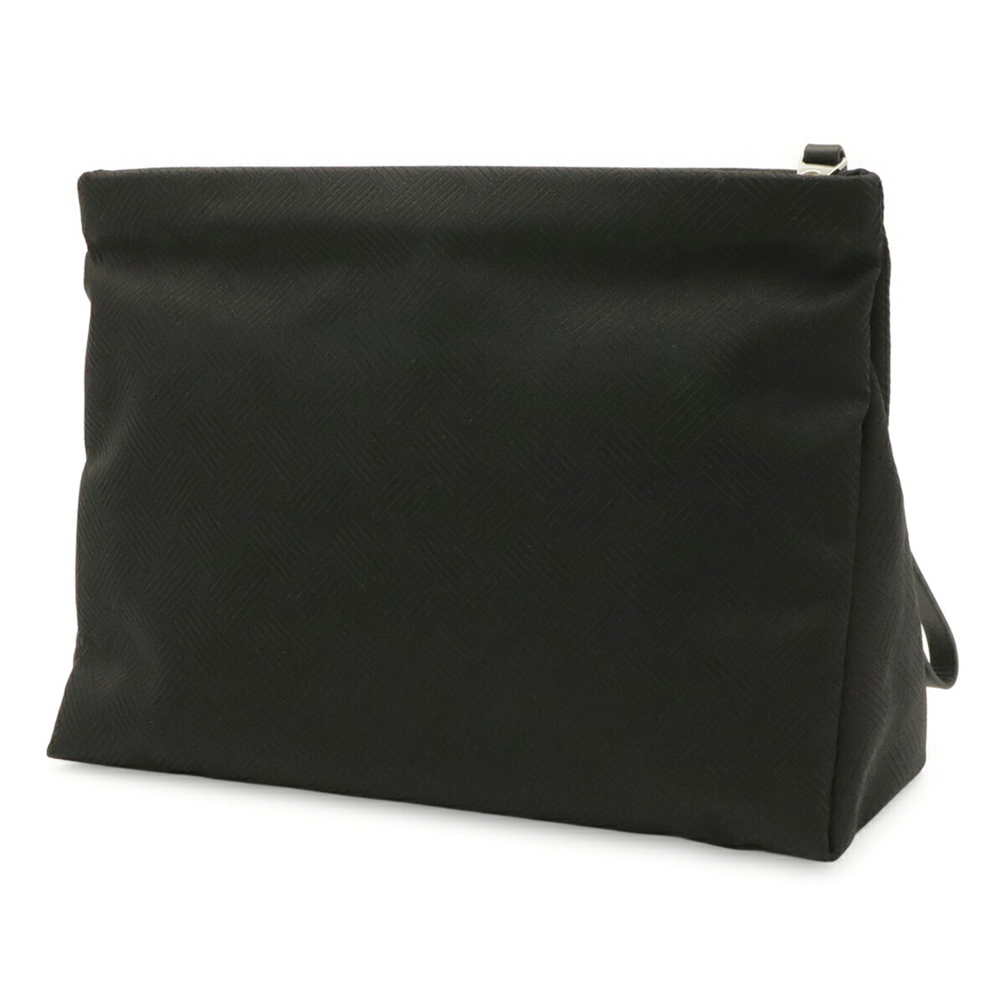 Bottega Veneta Black Nylon Leather Clutch Bag (Pre-Owned)