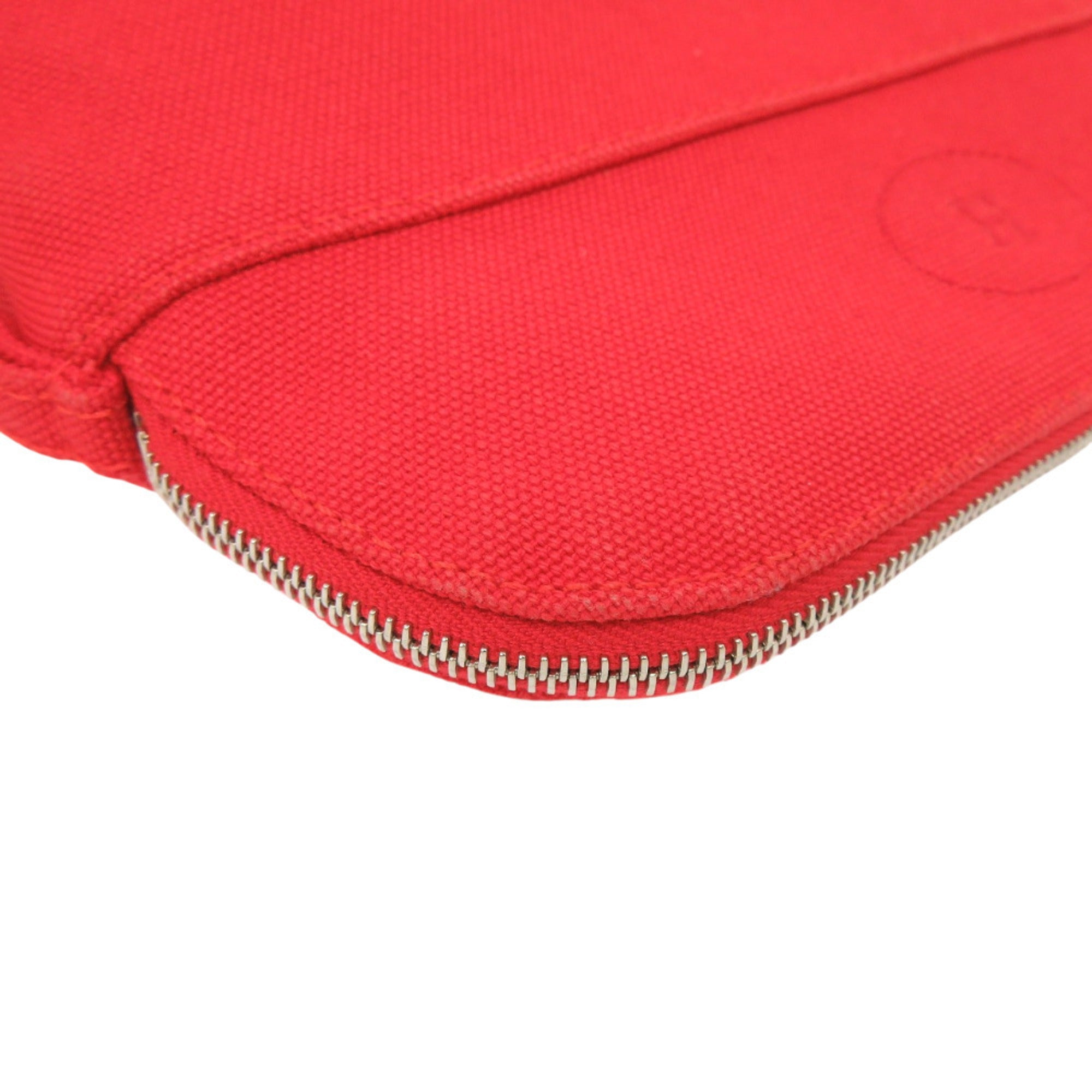 Hermes Brown Red Color Cotton Handbag Pouch (Pre-Owned)