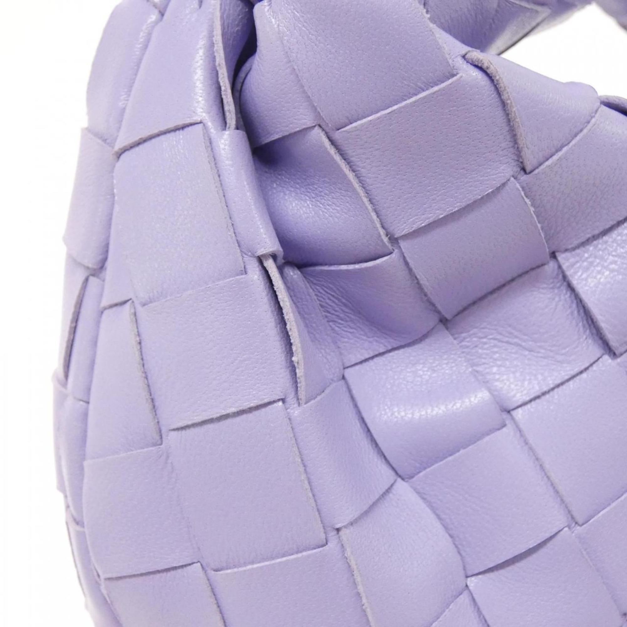 Bottega Veneta Purple Leather Handbag (Pre-Owned)