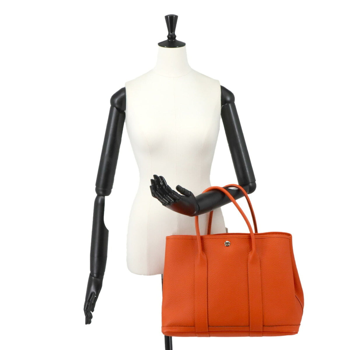 Hermes Feu Orange Country Leather Handbag Tote Bag (Pre-Owned)