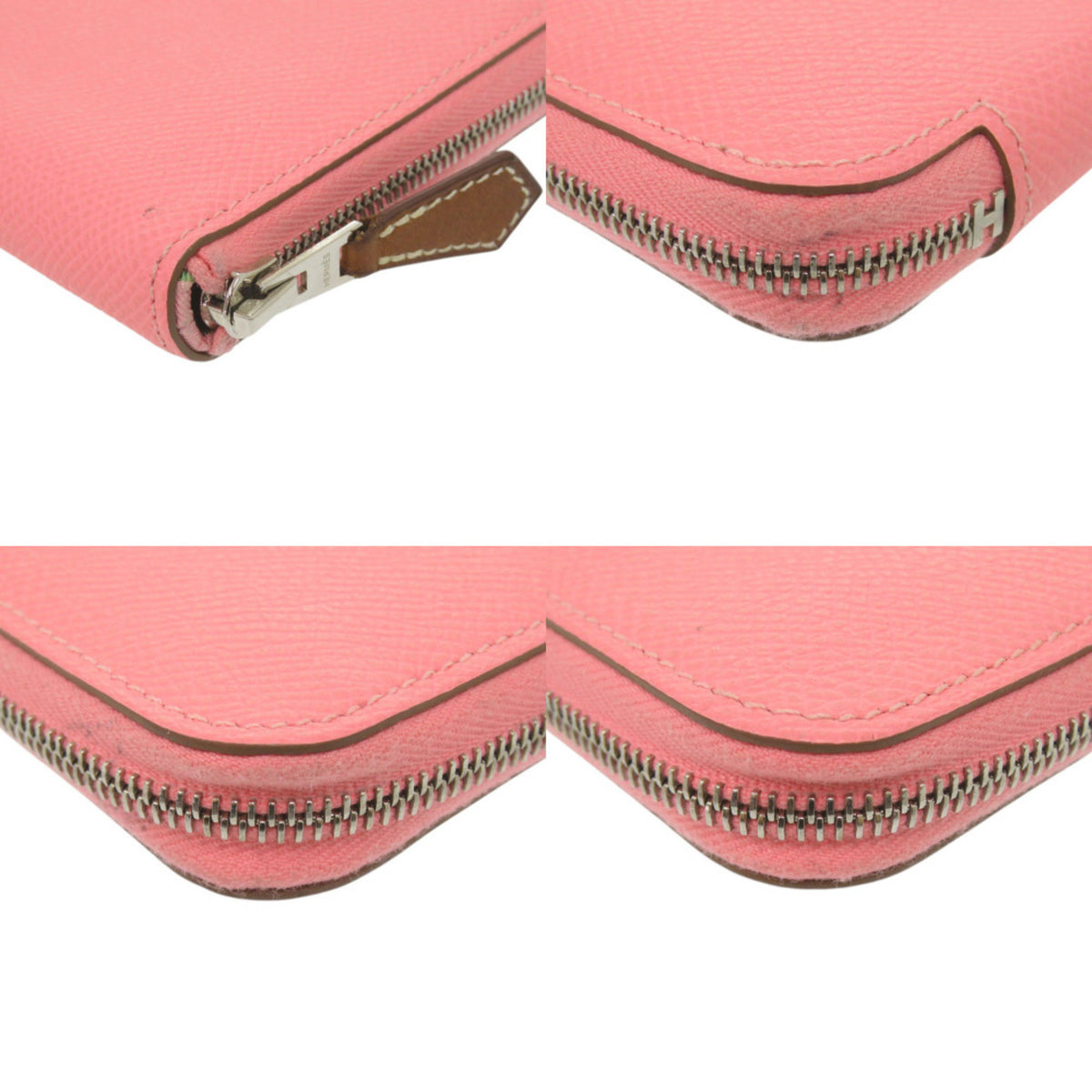 Hermes Rose Confetti Epsom Leather Silk Coin Purse/Coin Case (Pre-Owned)