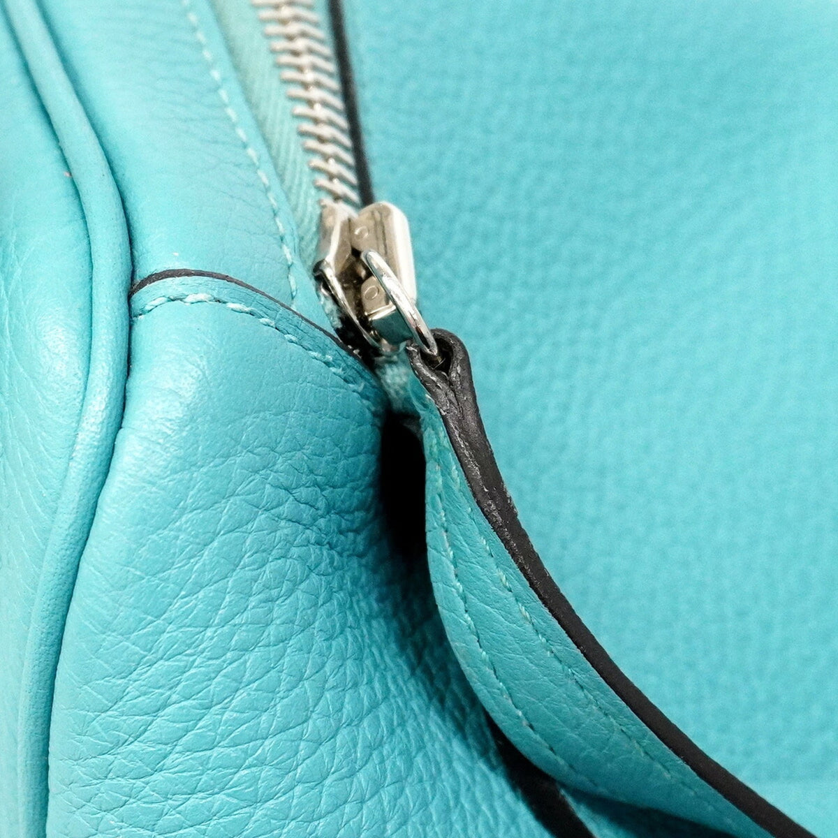 Hermes Blue Taurillon Clemence Leather Handbag (Pre-Owned)