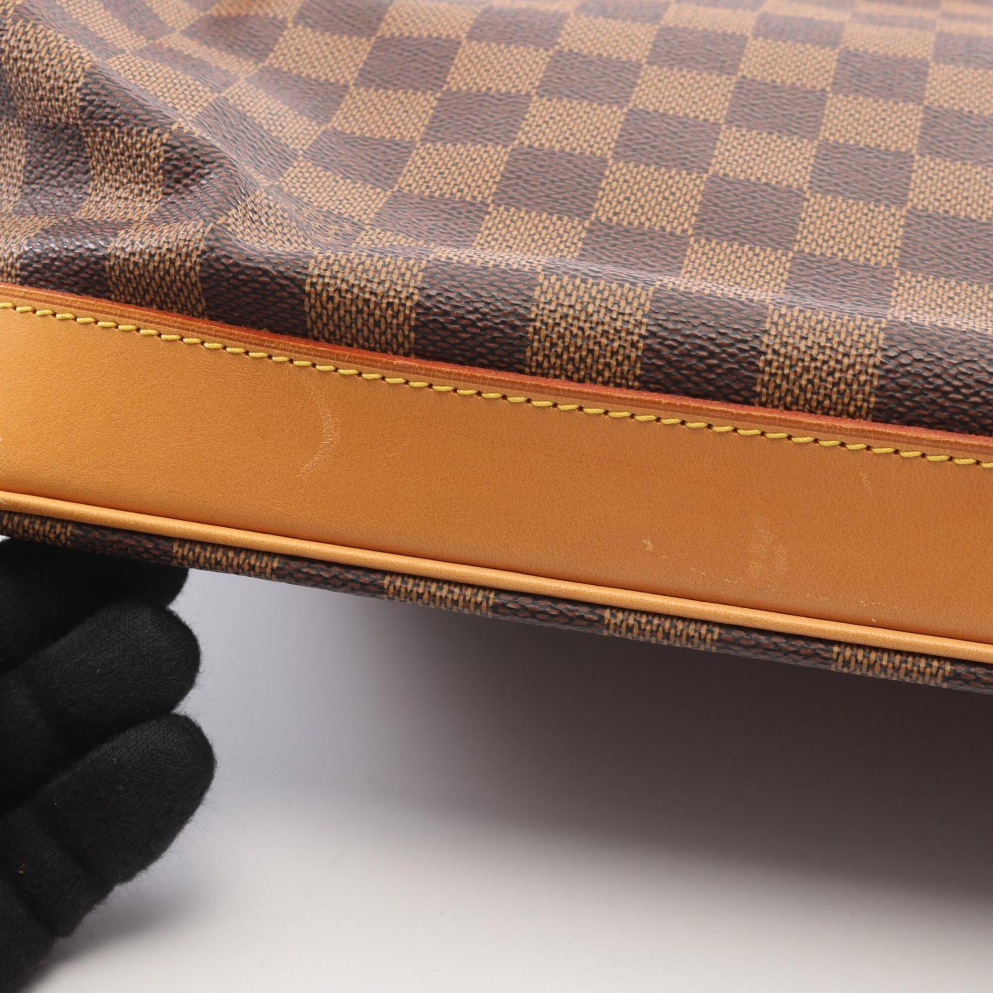 Louis Vuitton Brown Coated Canvas Pvc Damier Canvas Leather Boston Bag Handbag (Pre-Owned)