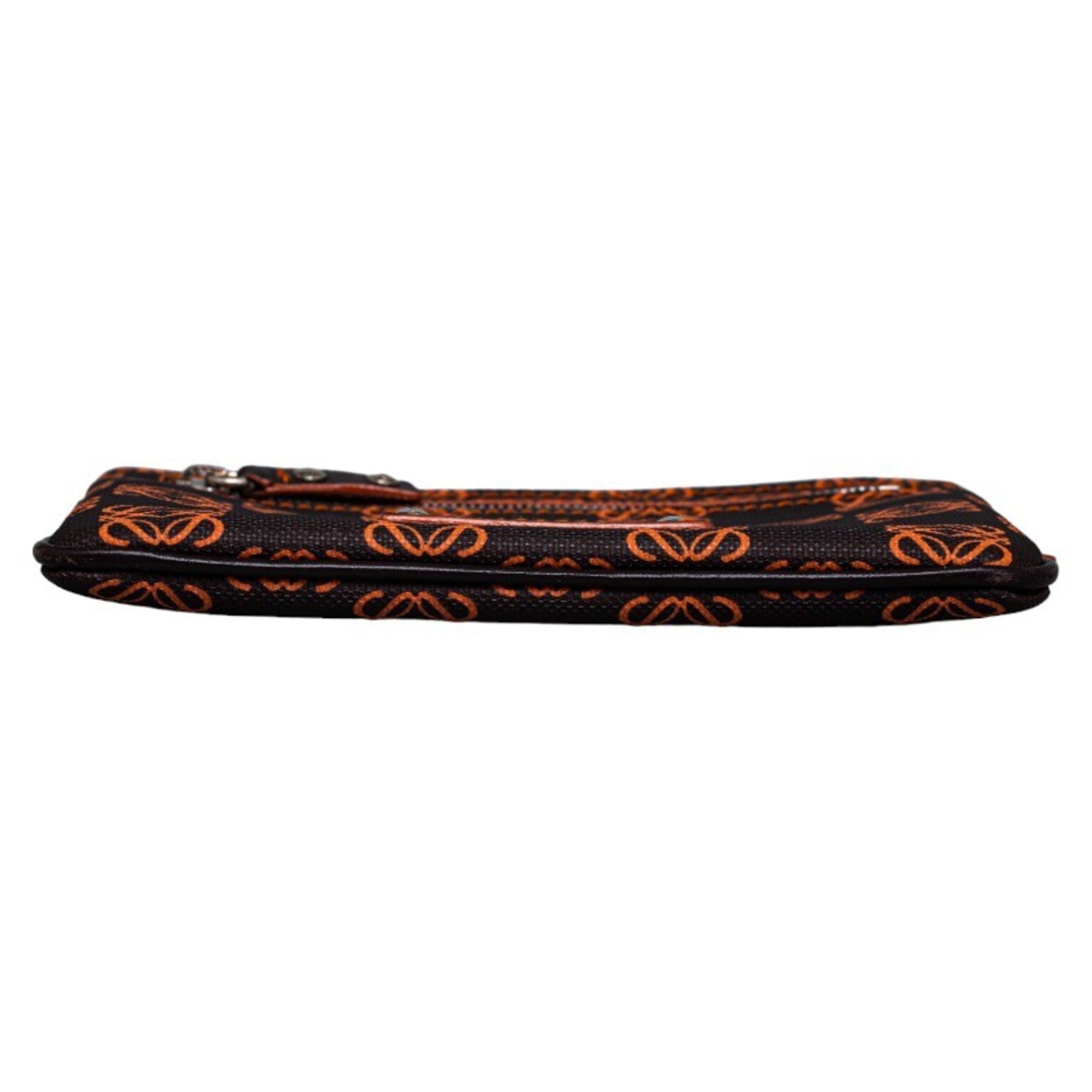 Loewe Black Orange Pvc Leather Pouch (Pre-Owned)