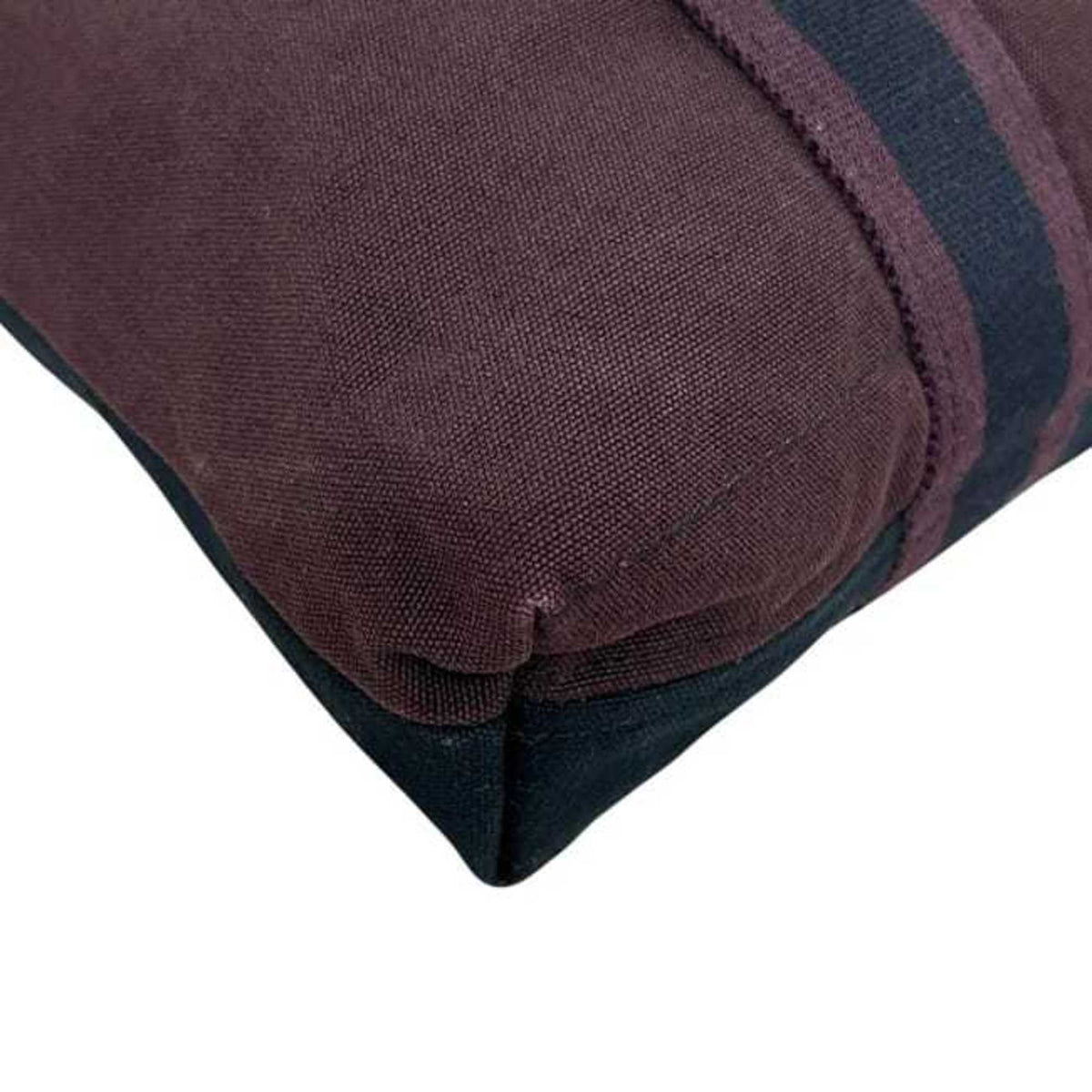 Hermes Black Bordeaux Canvas Tote Bag (Pre-Owned)