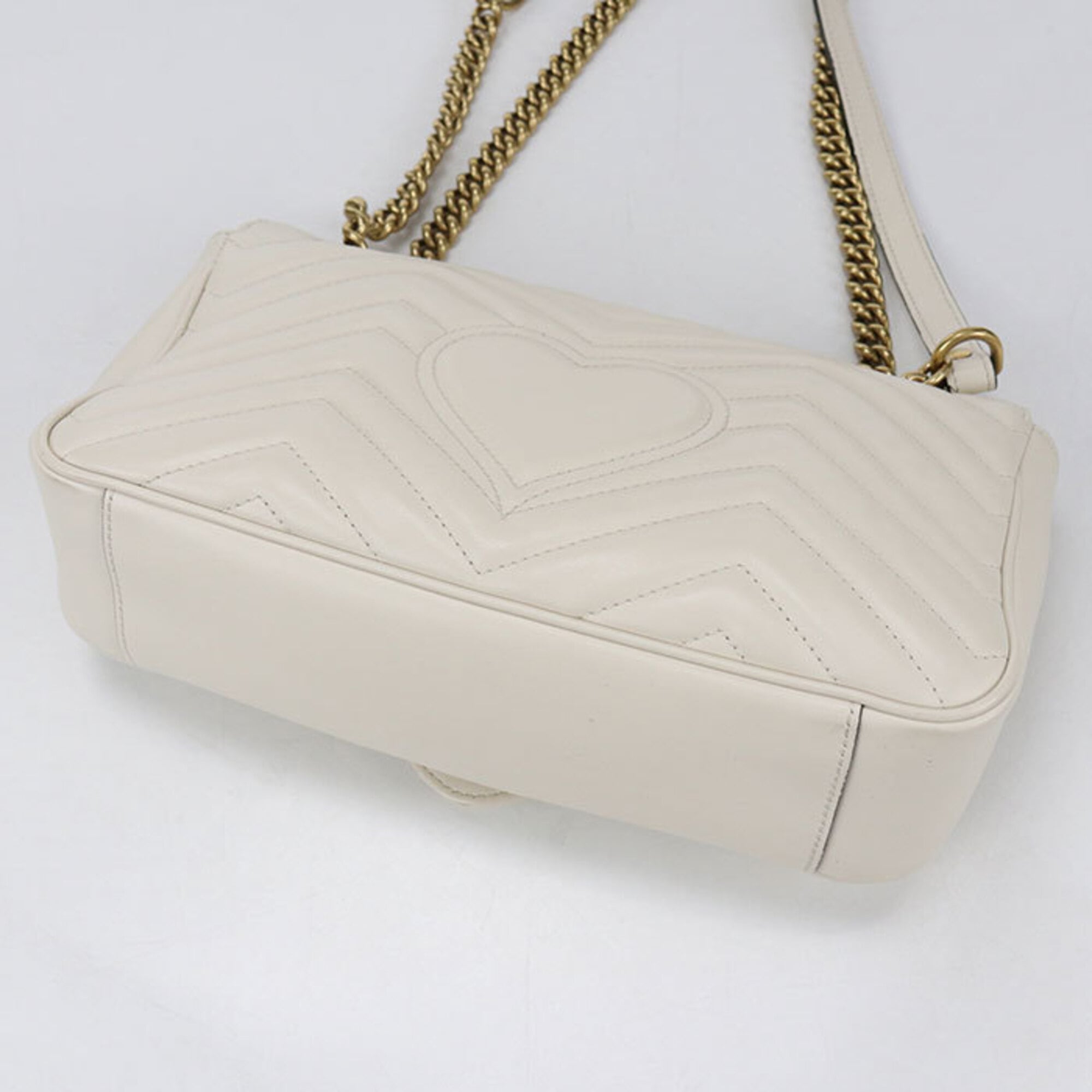 Gucci White Leather Shoulder Bag (Pre-Owned)
