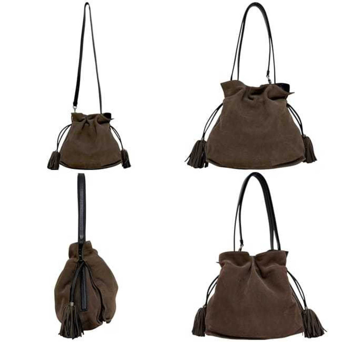 Loewe Brown Suede Leather Shoulder Bag (Pre-Owned)