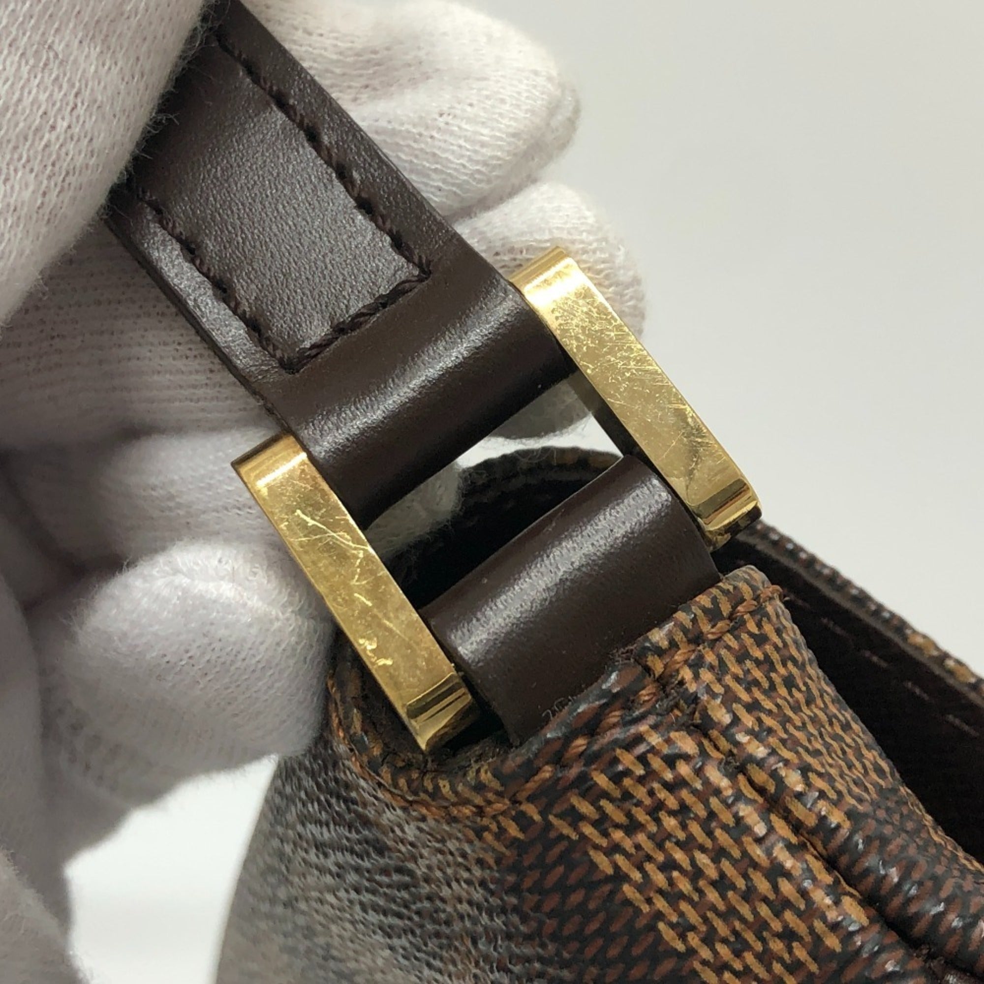 Louis Vuitton Ebene Damier Canvas Handbag Shoulder Bag (Pre-Owned)