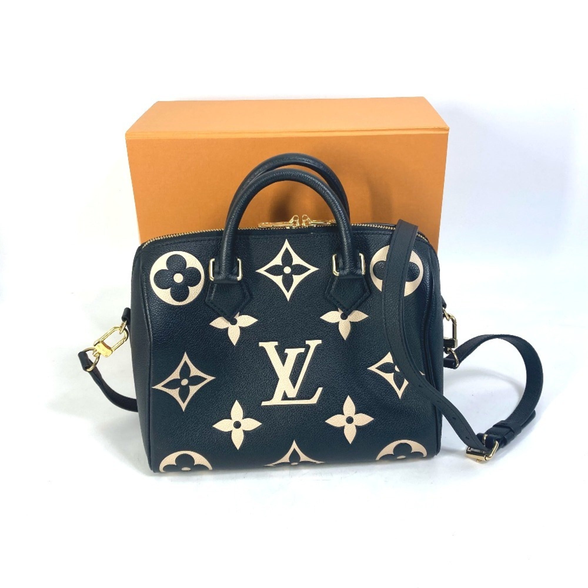 Louis Vuitton Black Monogram Empreinte Boston Bag Handbag Shoulder Bag (Pre-Owned)