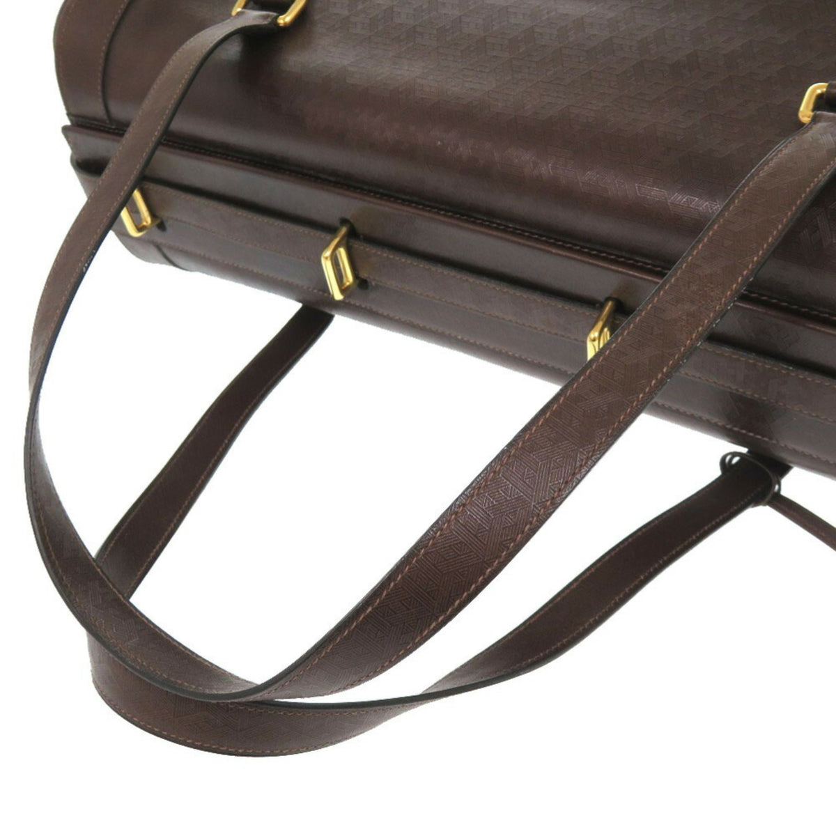 Hermes Brown Leather Boston Bag (Pre-Owned)