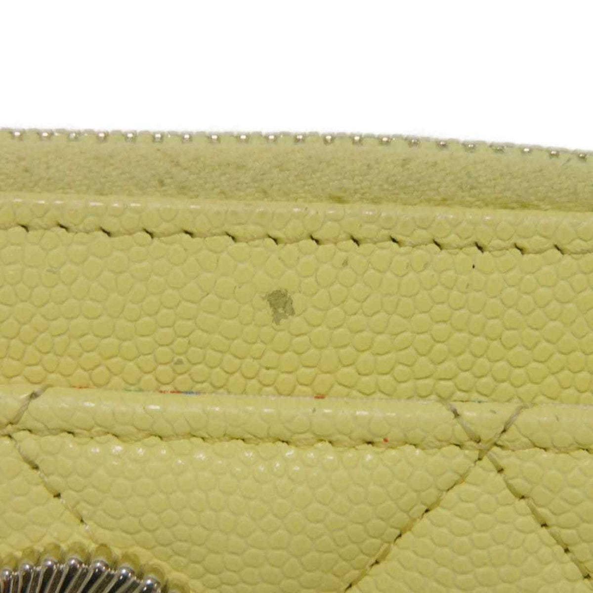 Chanel Yellow Grained Calfskin Coin Purse/Coin Case (Pre-Owned)