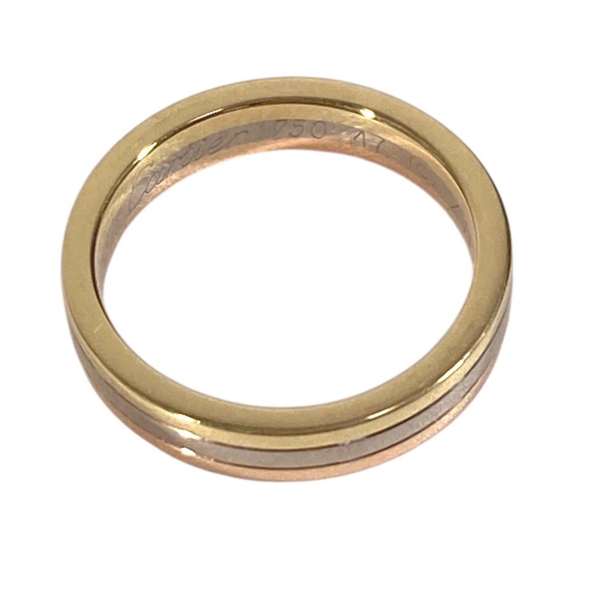 Cartier Trinity Gold Silver Pink Gold Yellow Gold (18K) Pink Gold (18K) White Gold (18K) Band Ring (Pre-Owned)