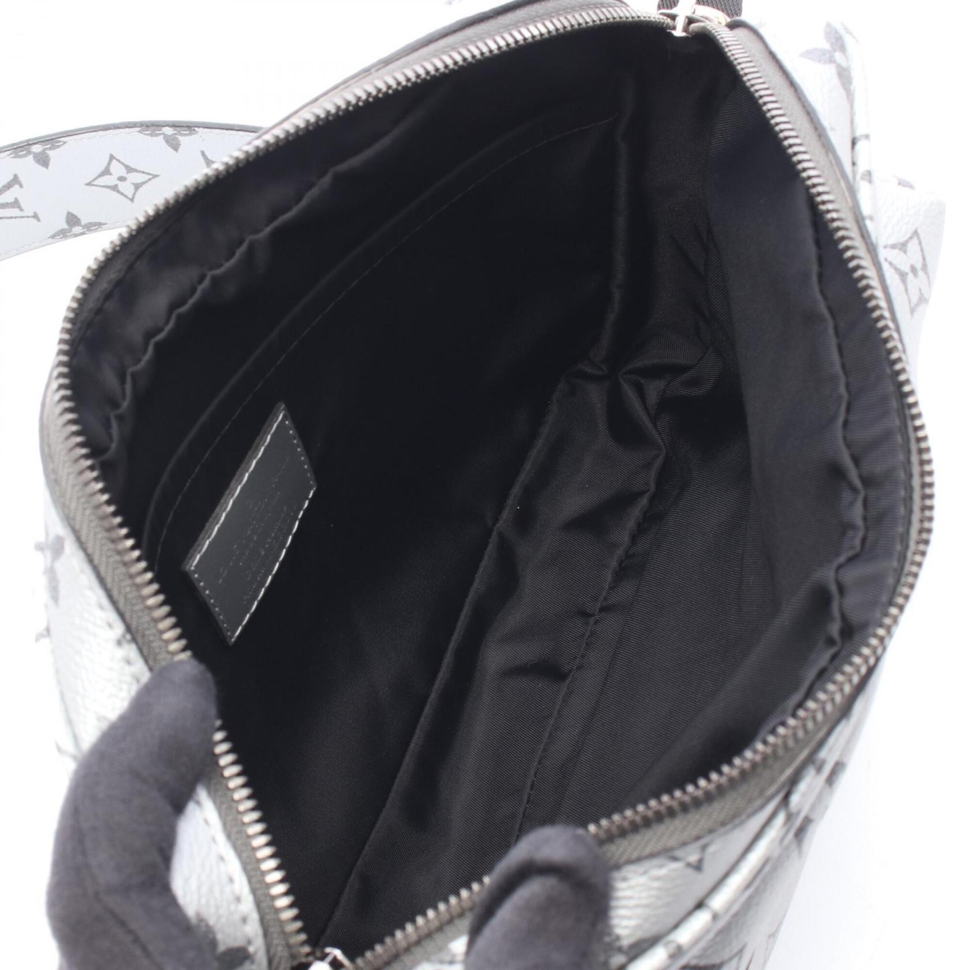 Louis Vuitton Gray Silver Coated Canvas Handbag Shoulder Bag (Pre-Owned)