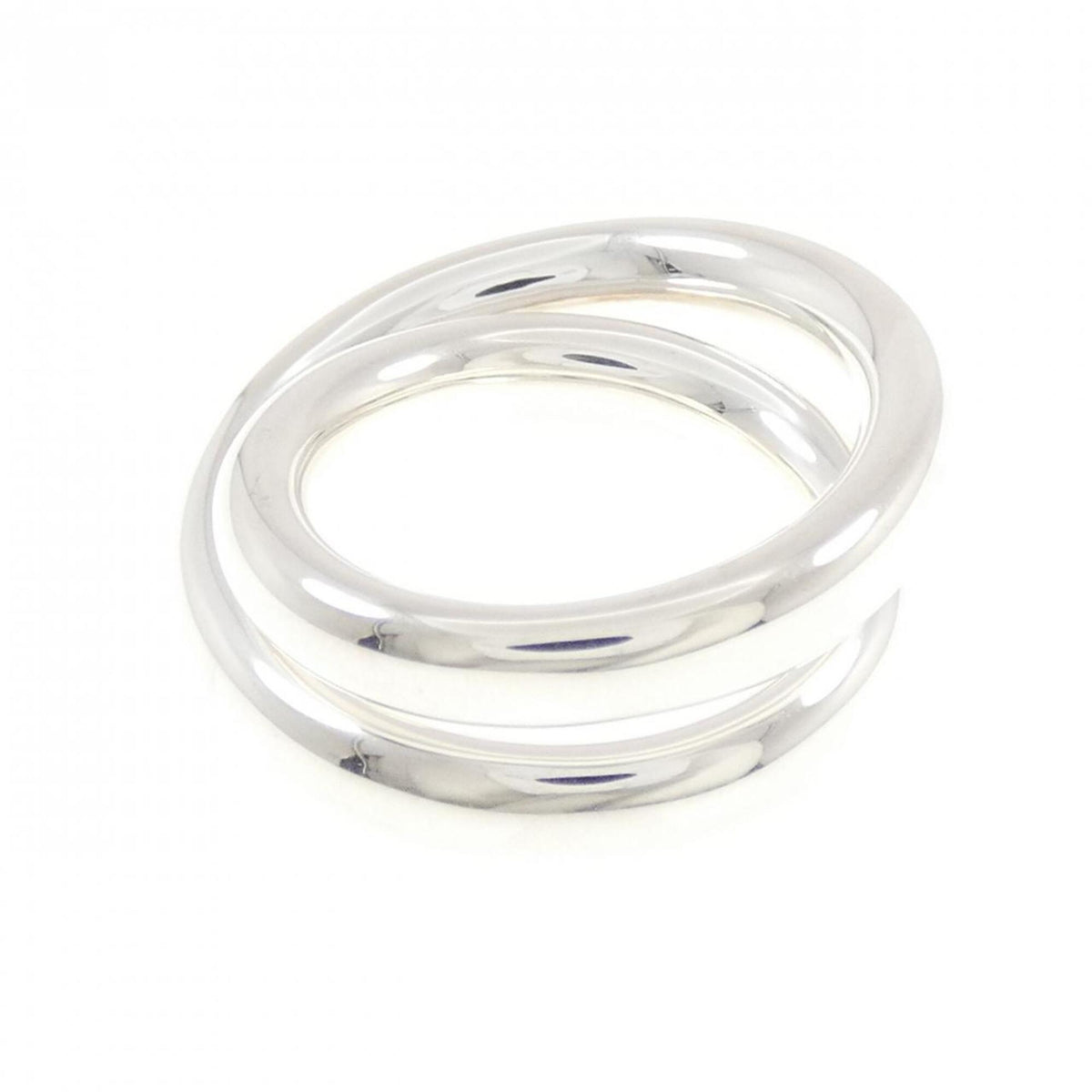 Hermes Silver 925 Band Ring (Pre-Owned)