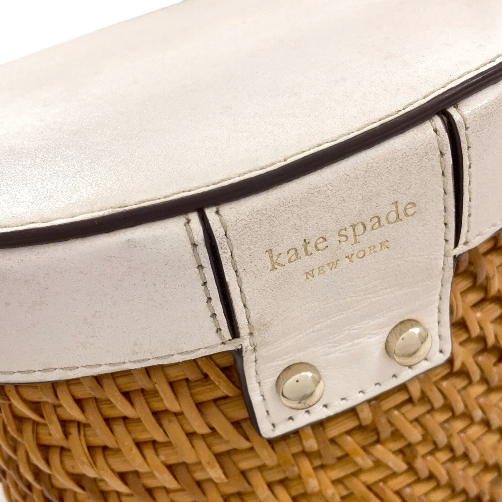 Kate Spade Brown White Shoulder Bag (Pre-Owned)