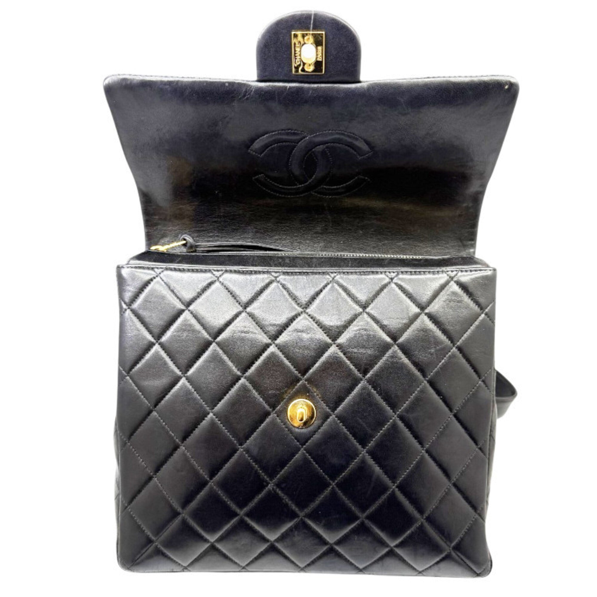 Chanel Black Leather Backpack (Pre-Owned)